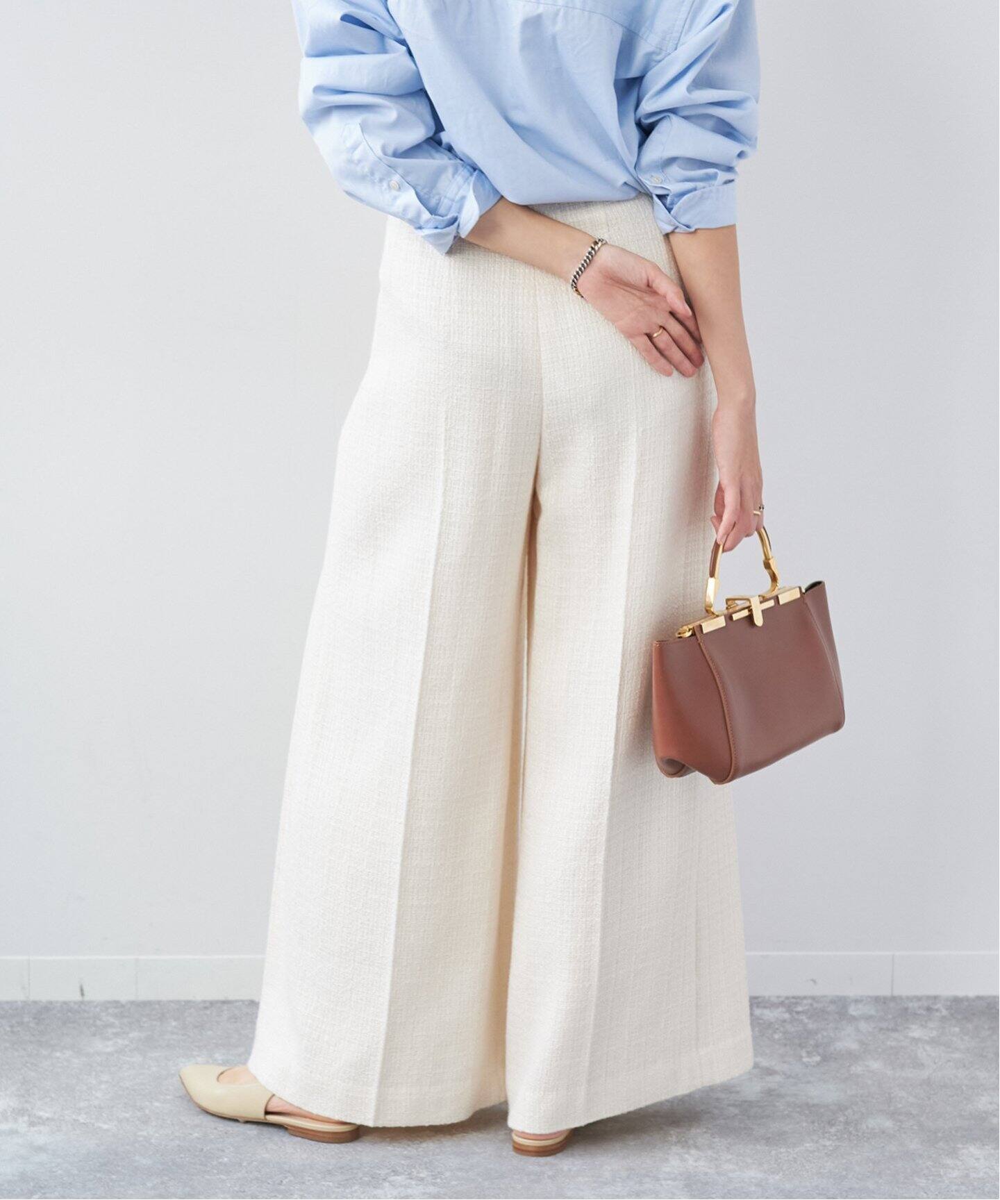 Bicolor Tweed Wide パンツ（その他パンツ）｜Plage（プラージュ）の  