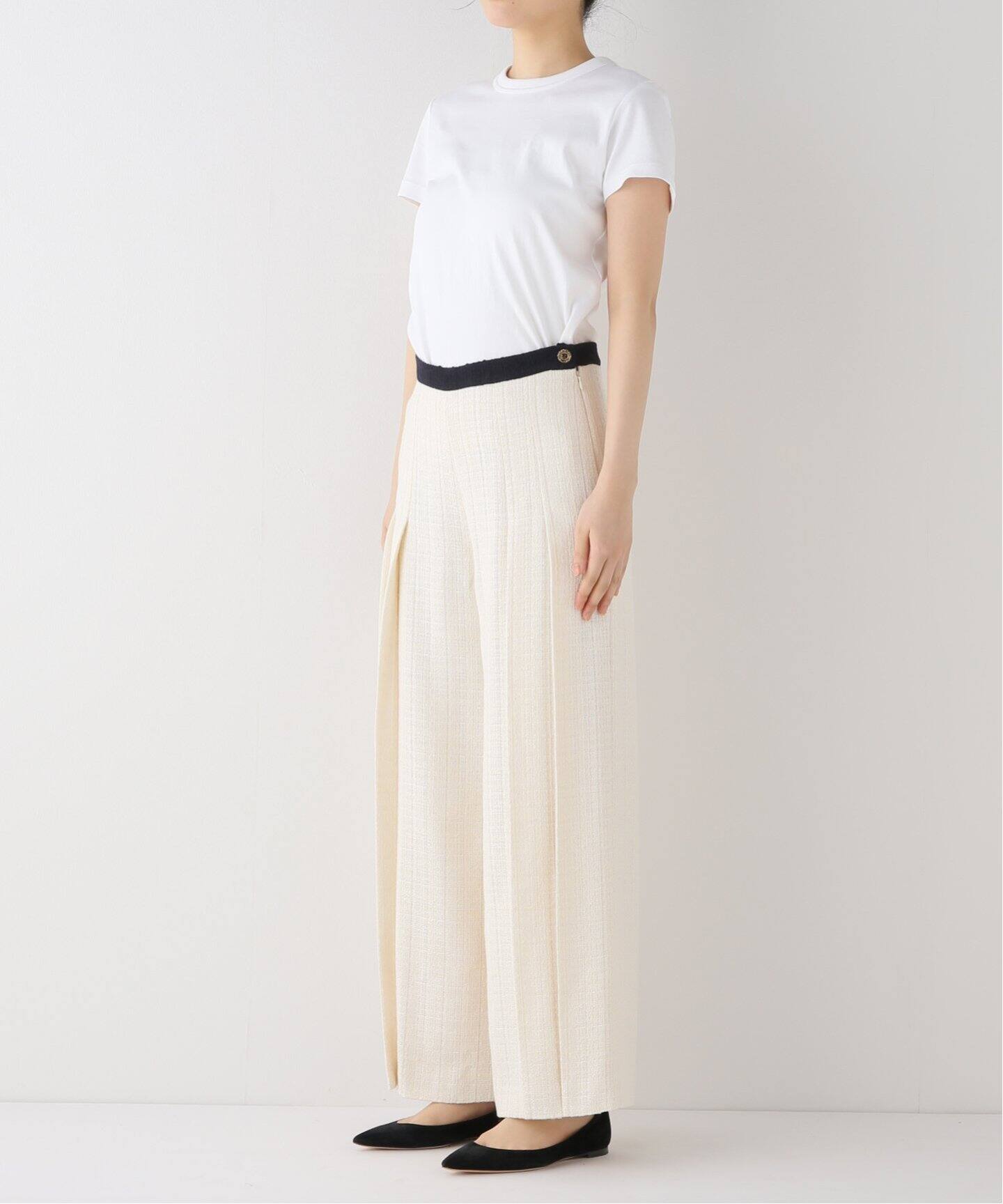 Bicolor Tweed Wide パンツ（その他パンツ）｜Plage（プラージュ）の  