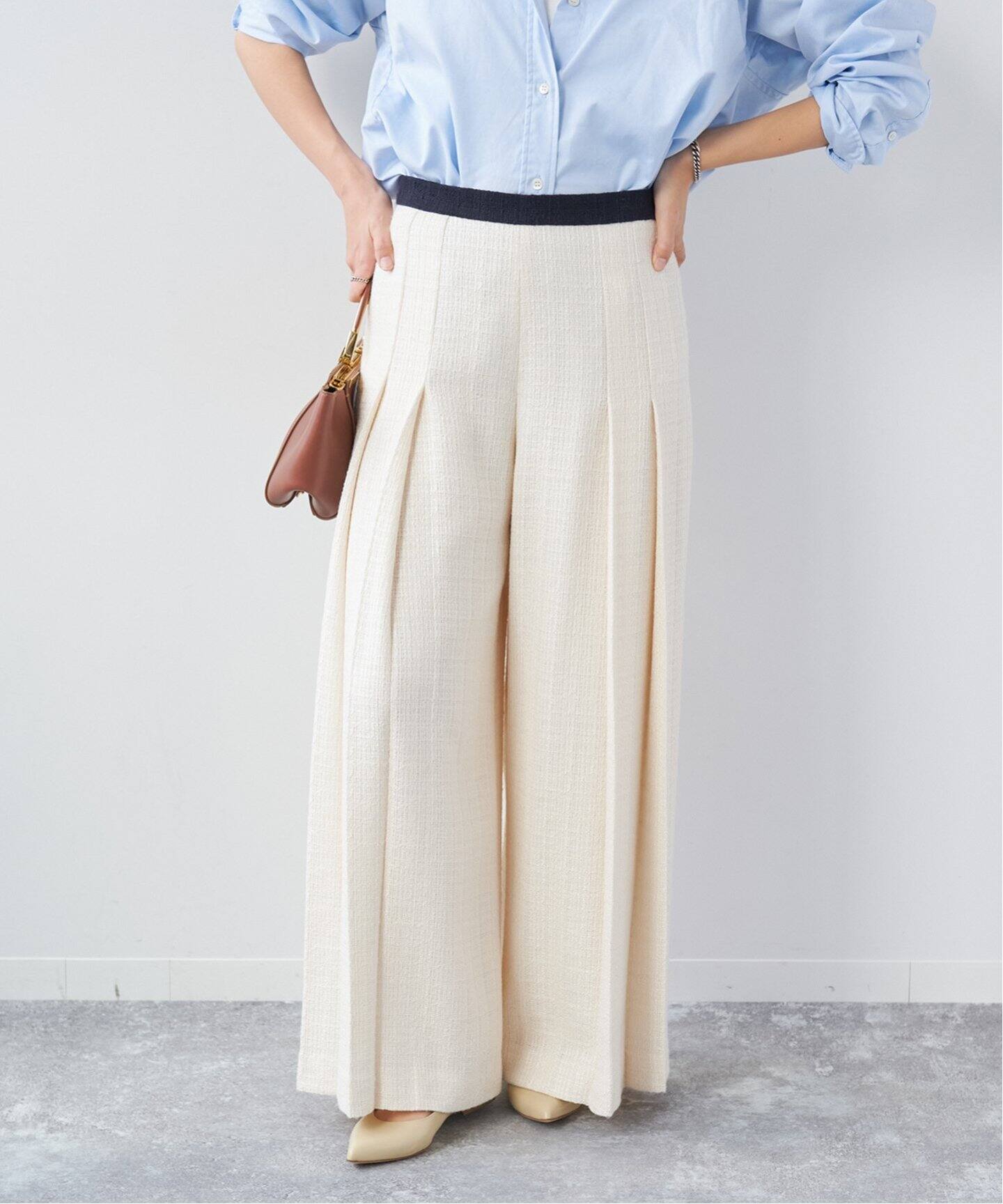 Bicolor Tweed Wide パンツ（その他パンツ）｜Plage（プラージュ）の  