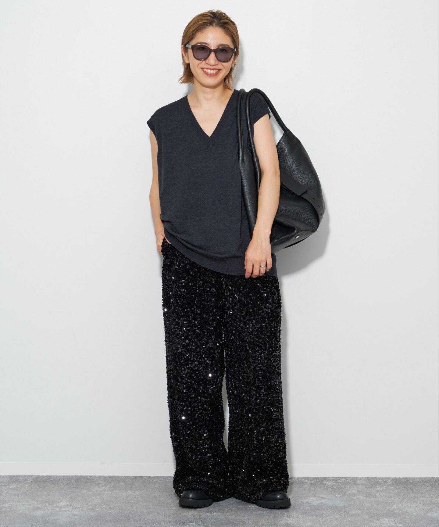 本日まで！新品plage ベロアスパンコールパンツsize38 