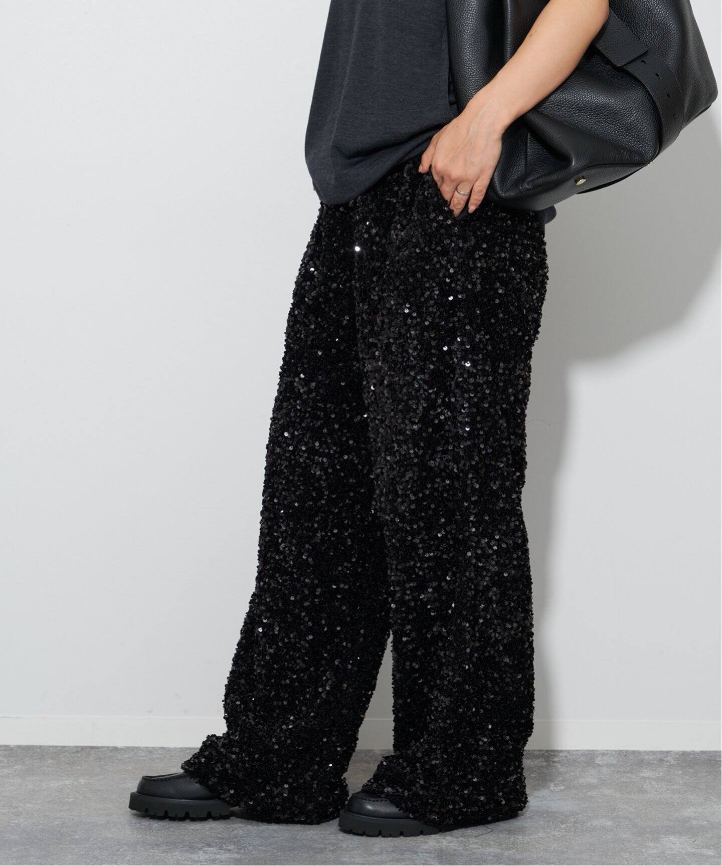 本日まで！新品plage ベロアスパンコールパンツsize38 