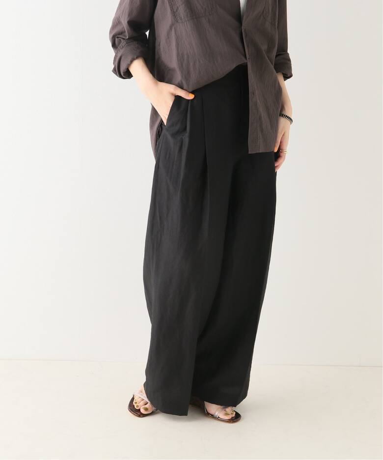 VIS/LINEN TUCK WIDE パンツ（スラックス）｜Plage（プラージュ  