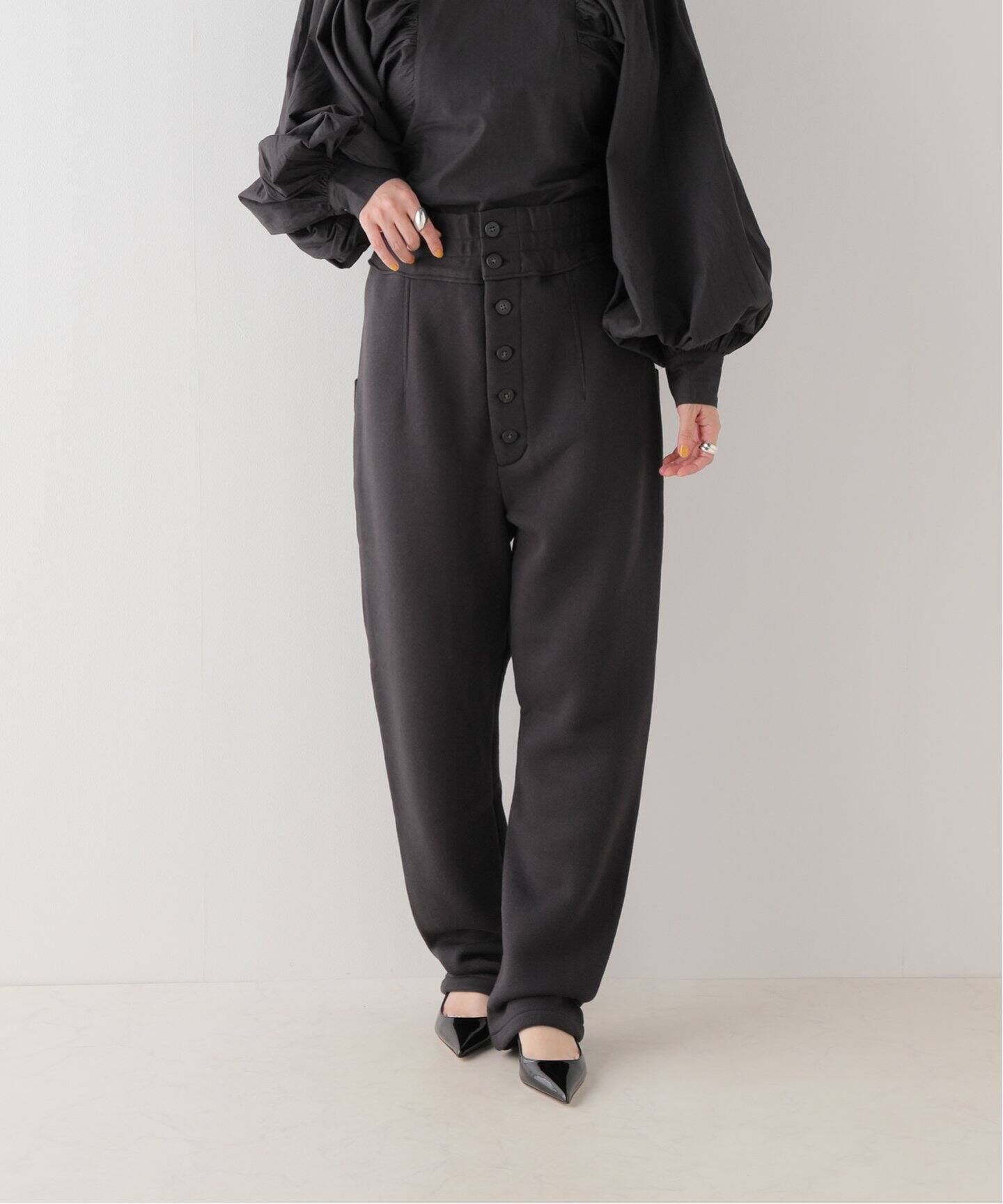 SEEALL/シーオール】 YAK TERRY BUTTON SWEAT パンツ（スラックス 