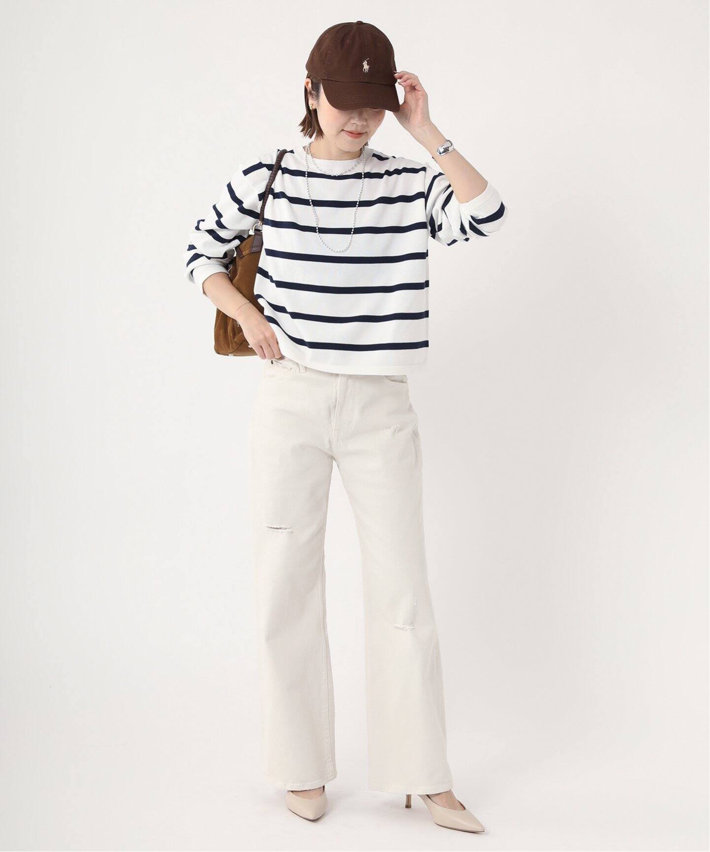 Healthy denim/ヘルシーデニム】 別注CLASH W デニムパンツ（ホワイト  