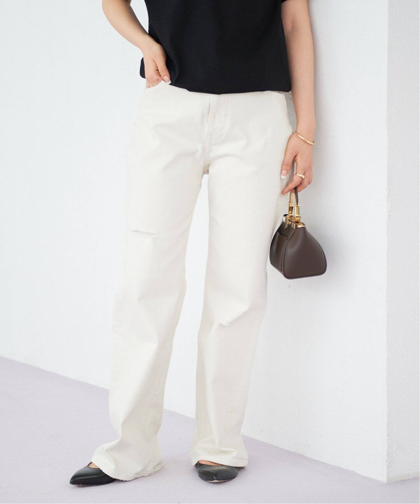 Healthy denim/ヘルシーデニム】 別注CLASH W デニムパンツ（ホワイト  