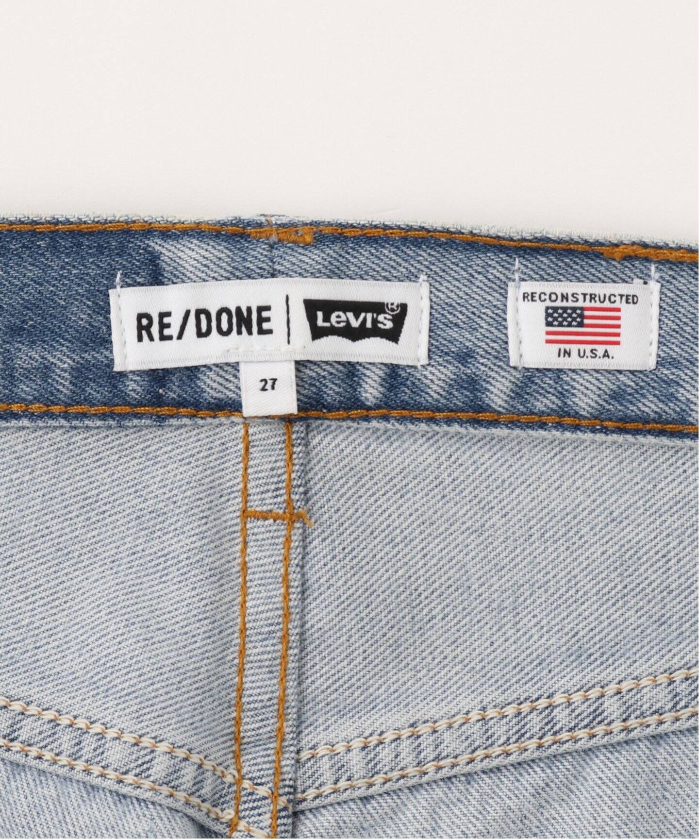 redone リダンダメージデニム ハイライズジーンズ 