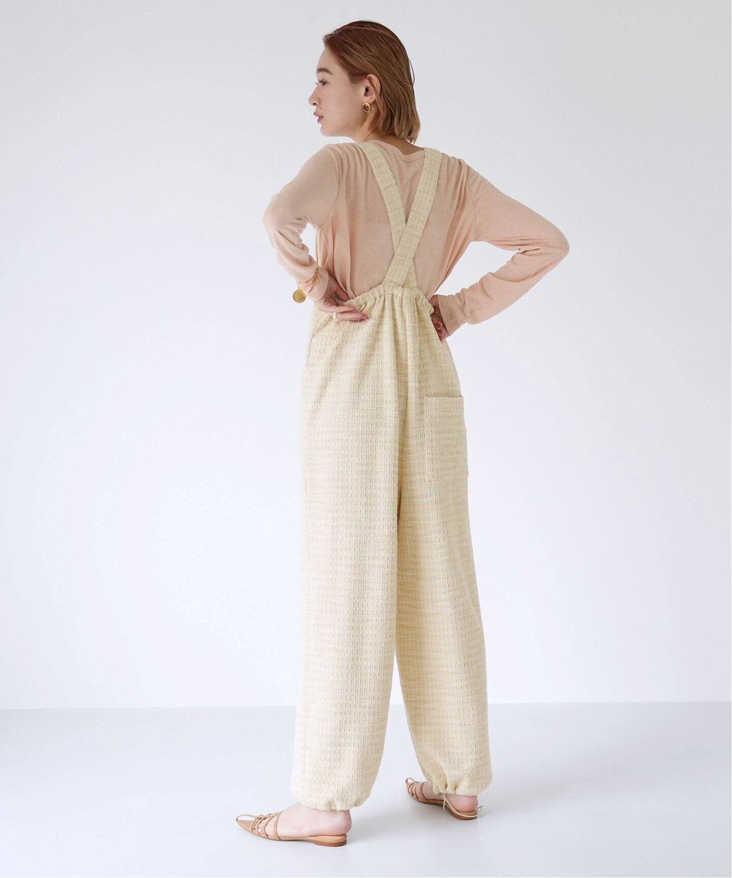 SLOBE citron.TWEED ジョガーサロペット（サロペット／オーバーオール  