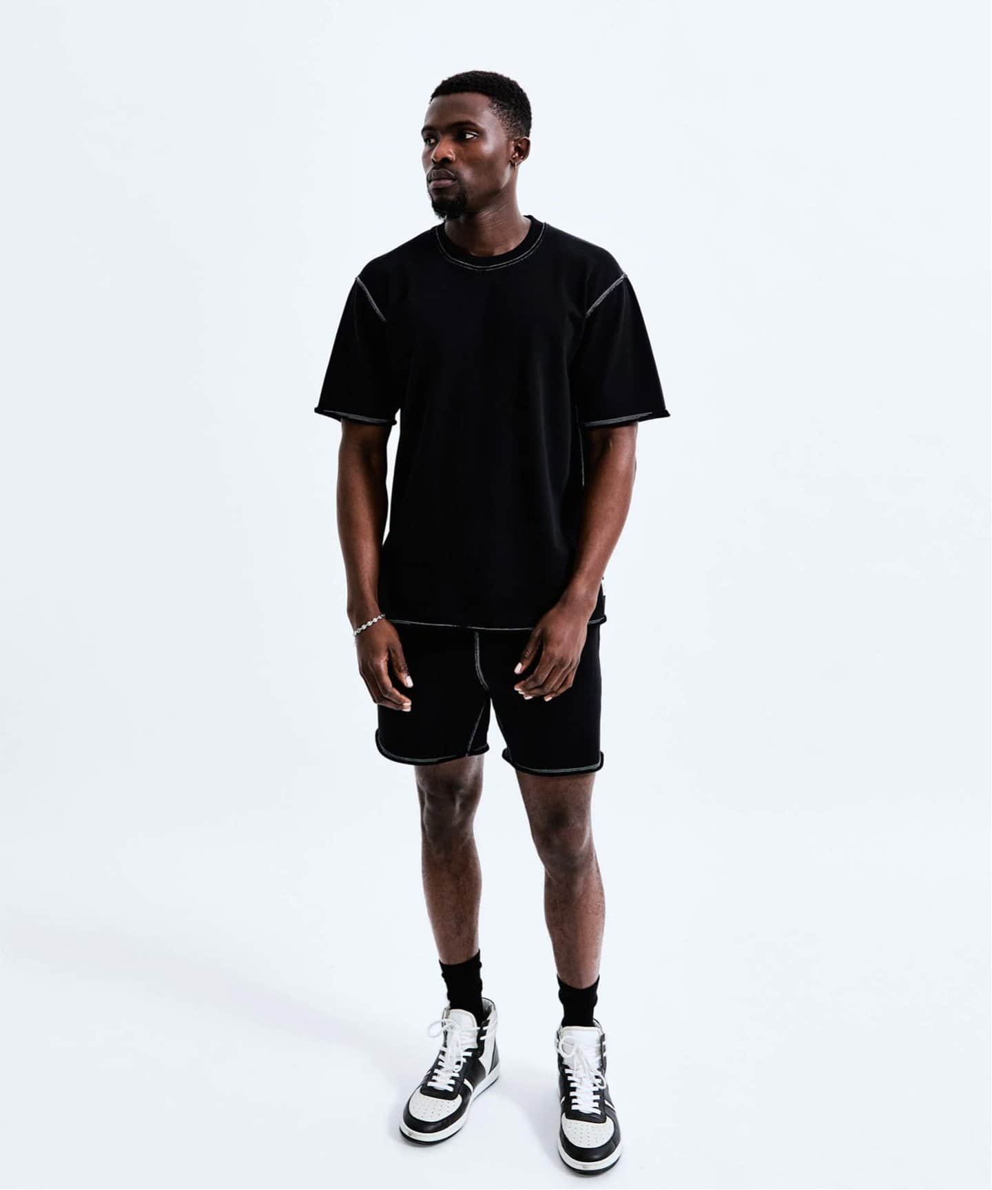 【コラボ品】ロンハーマン　レイニングチャンプ　ナイロンイージーパンツ　黒　XL Y's for men x 120% LINO LINEN STRING PANTS WITH SIDE OUT