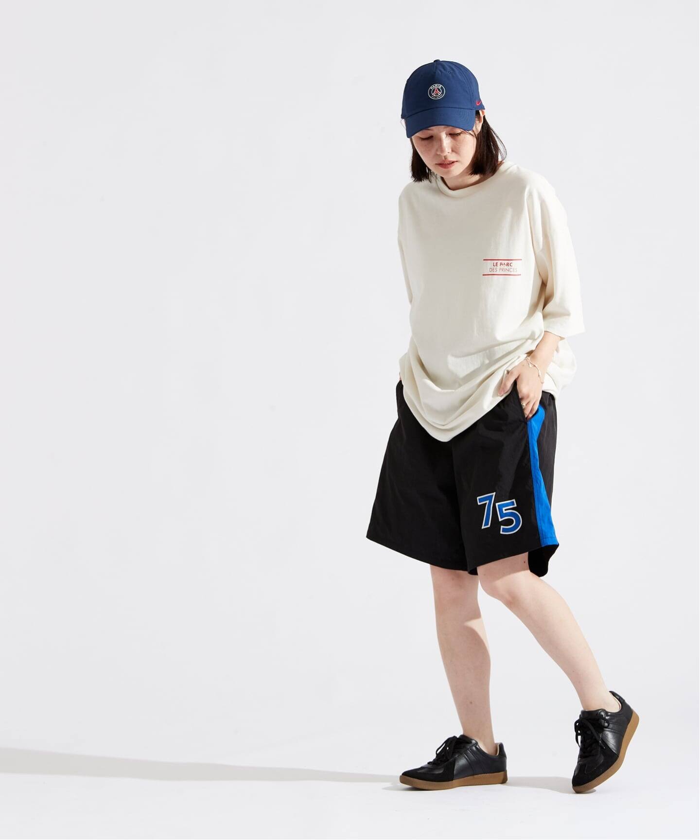 古着 PSG ナイロンショーツ パリサンジェルマン サッカー ストリート Paris Saint-Germain】75 ナンバリング ナイロンショーツ（ショート