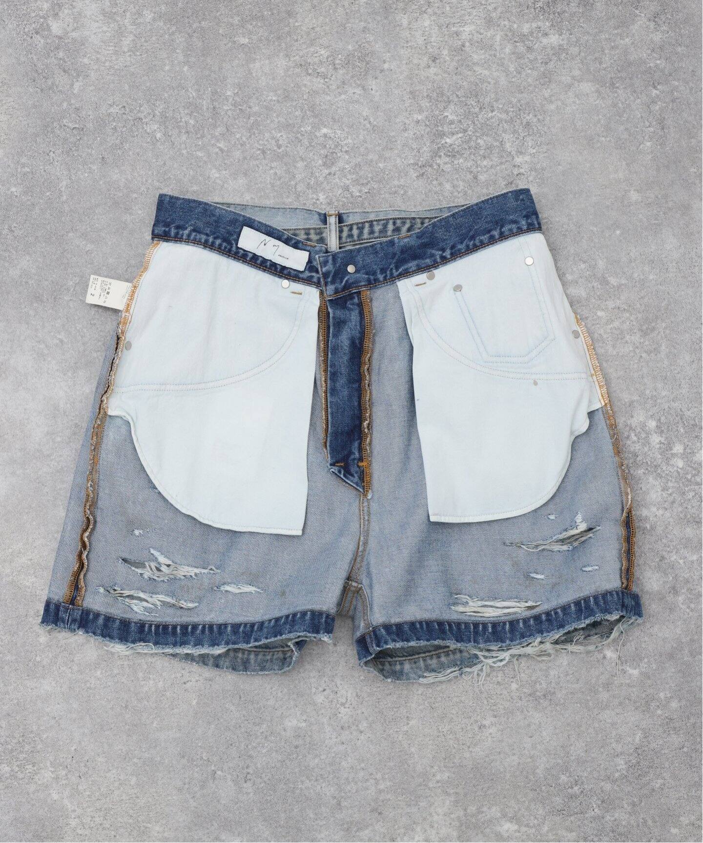 ANCELLM / アンセルム】CRASH DENIM SHORTS（ショート・ハーフパンツ 