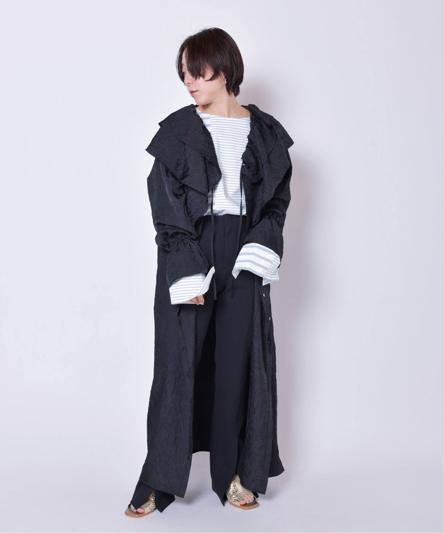 W COLLAR WRINKLE DRESS：ワンピース（ワンピース）｜CITYSHOP（シティ 