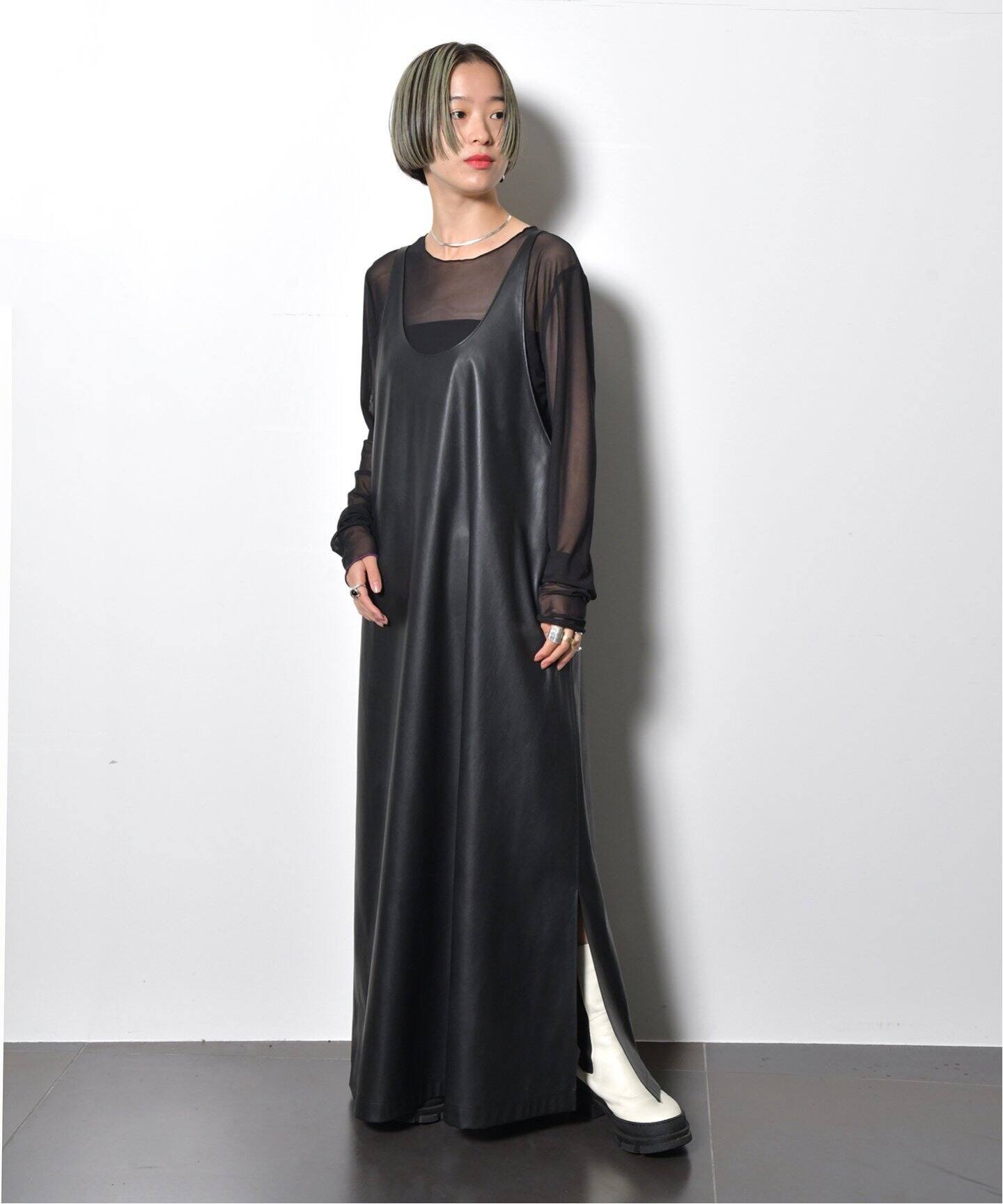 FAUX LEATHER DRESS 2：ワンピース（ワンピース）｜CITYSHOP（シティ 