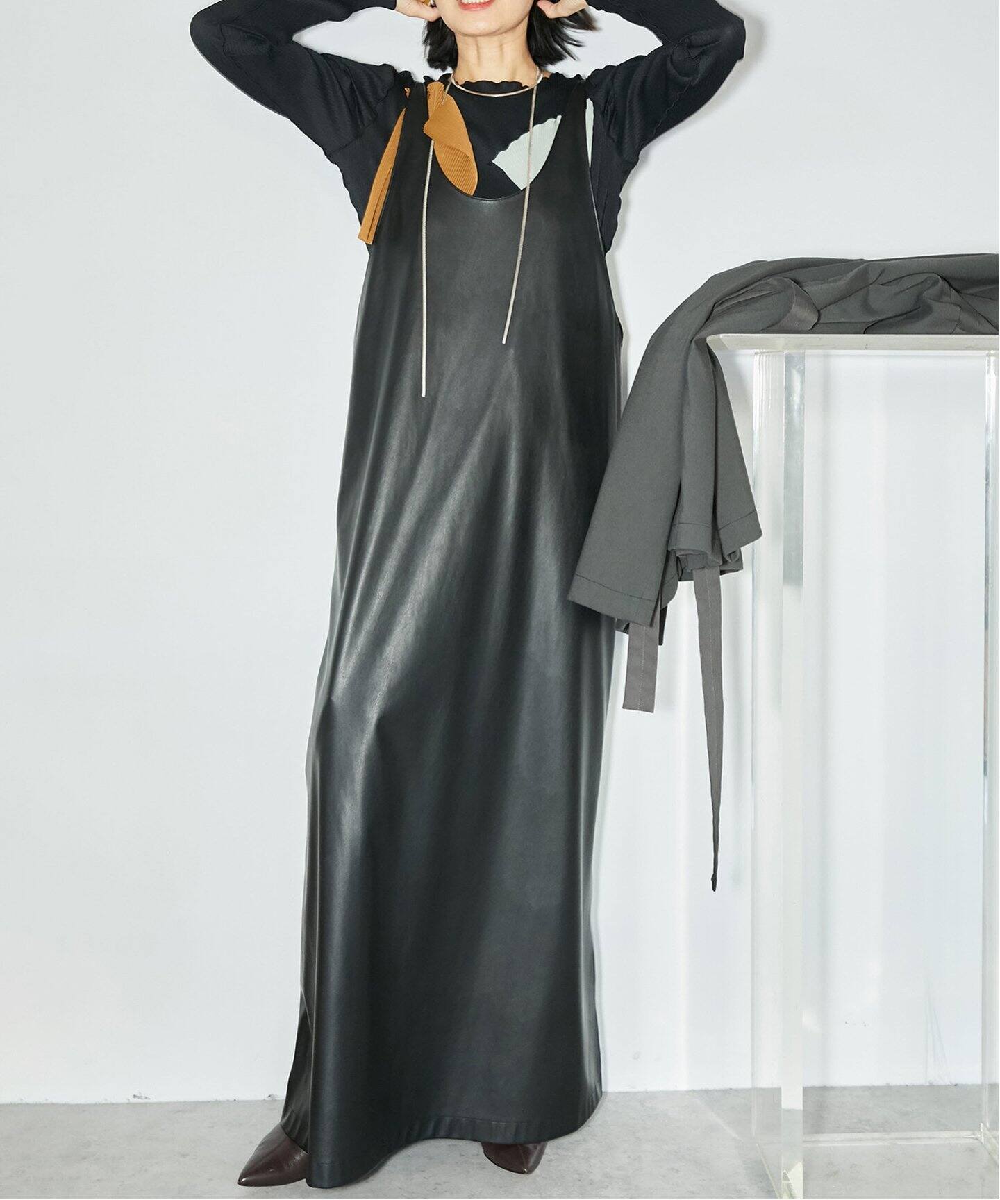FAUX LEATHER DRESS 2：ワンピース（ワンピース）｜CITYSHOP（シティ  