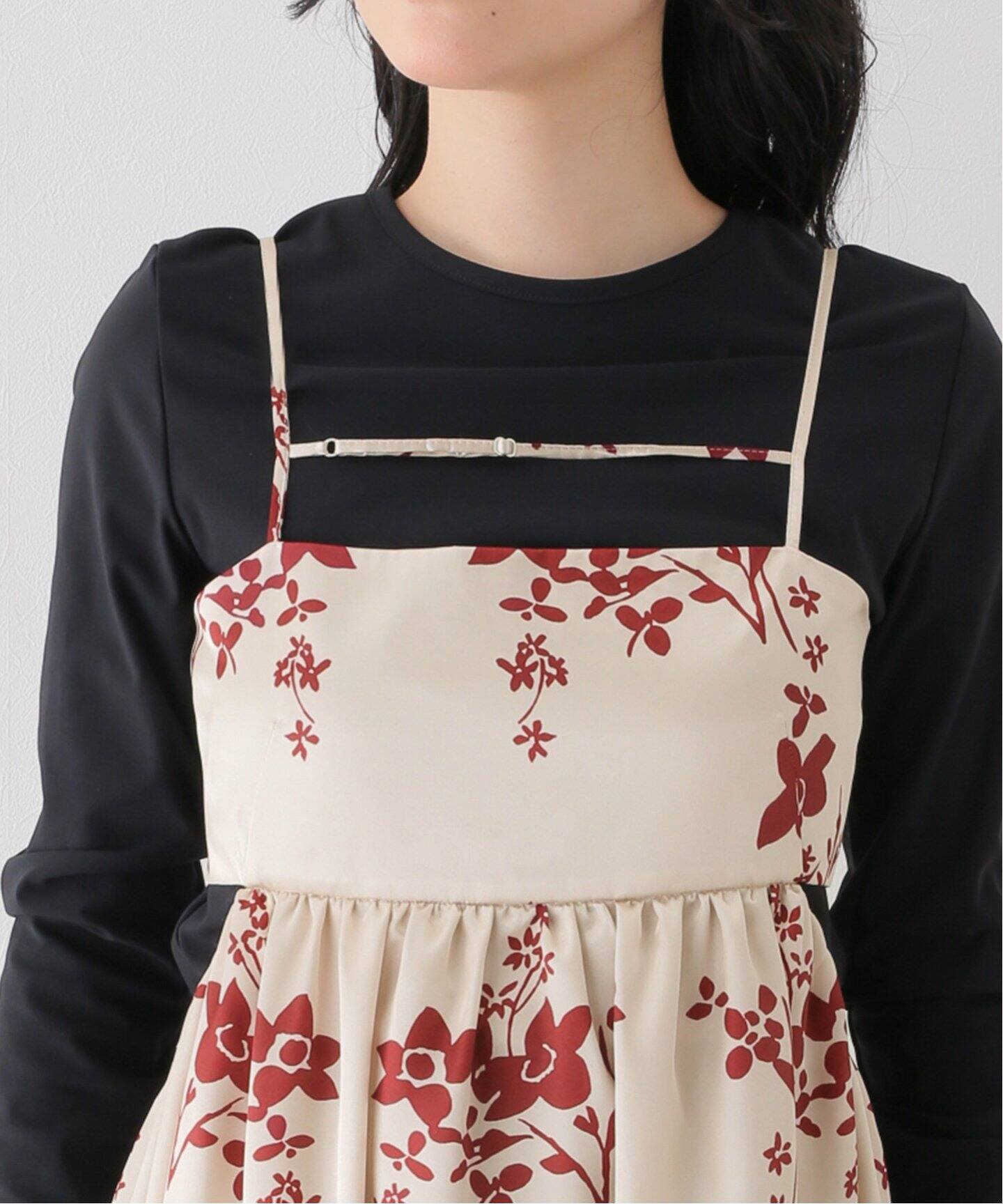 MIOSMOKEY/ミオズモーキー】PRINT OPEN BACK DRESS：ワンピース 