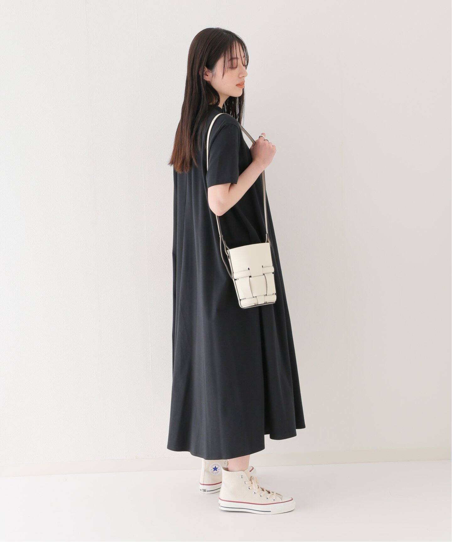 ATON / エイトン】48/2 NATURAL DYE FLARED DRESS（ワンピース 