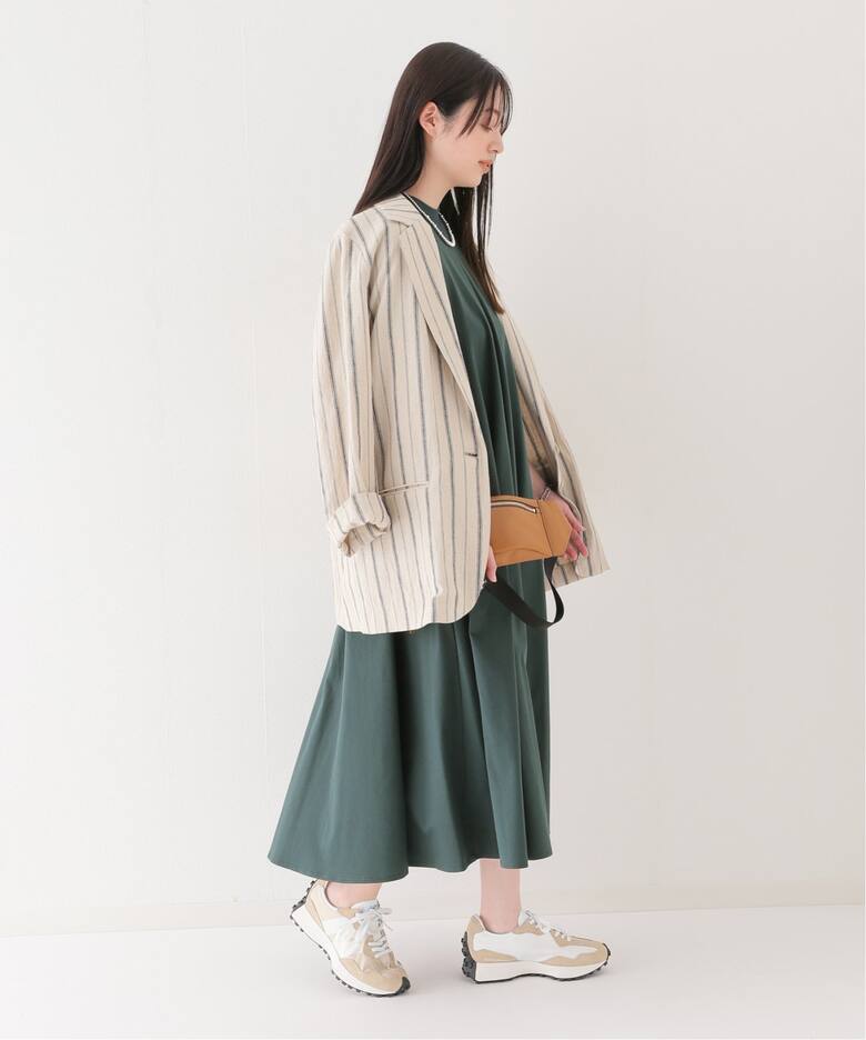 ATON / エイトン】48/2 NATURAL DYE FLARED DRESS（ワンピース 