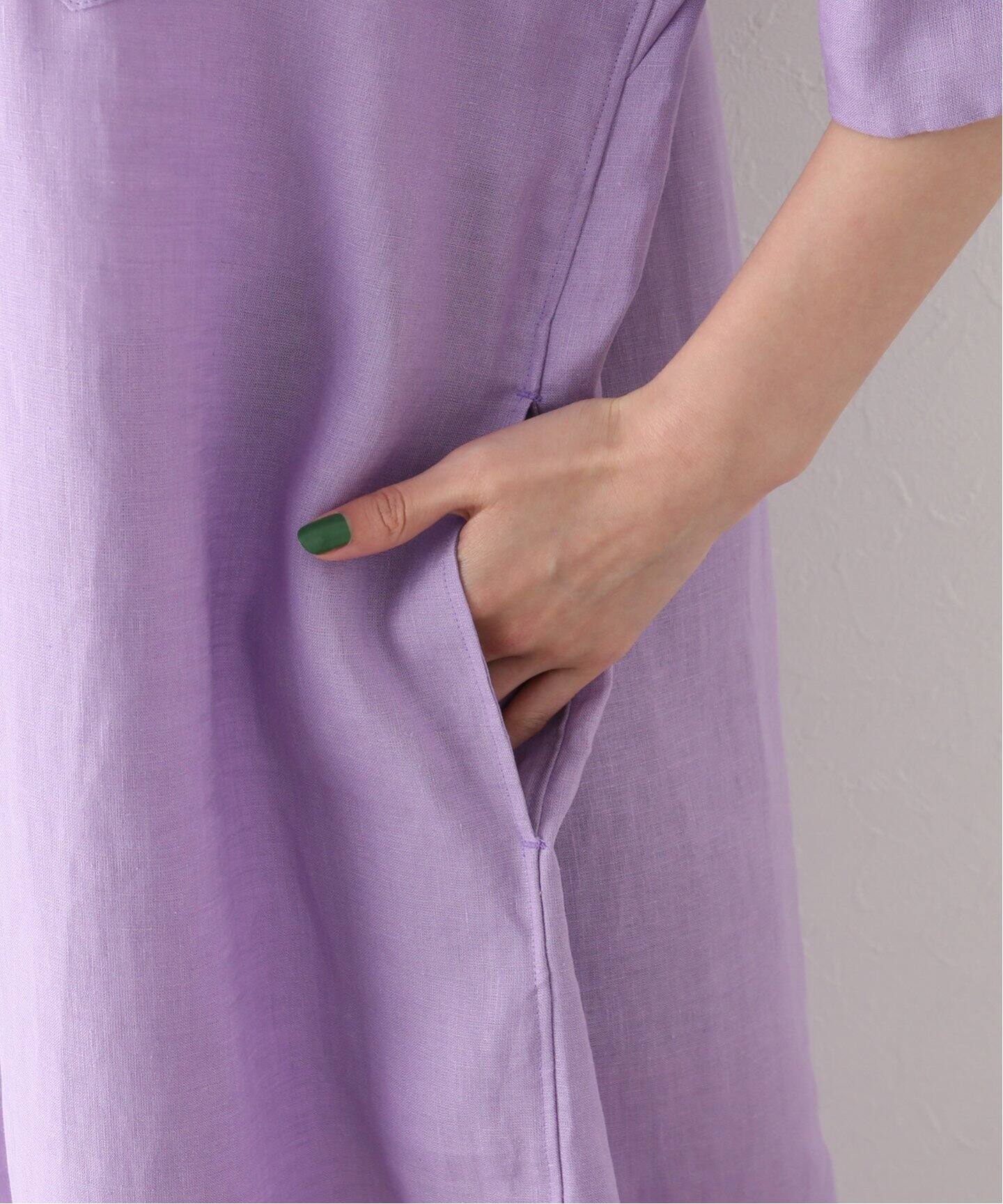 TICCA / ティッカ】リネン ツイストスリーブ ワンピース(TBCS-305  