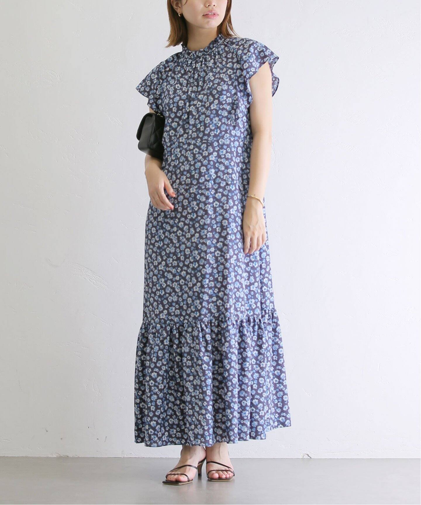 2wayネックフラワープリントワンピース（ワンピース）｜La Totalite  