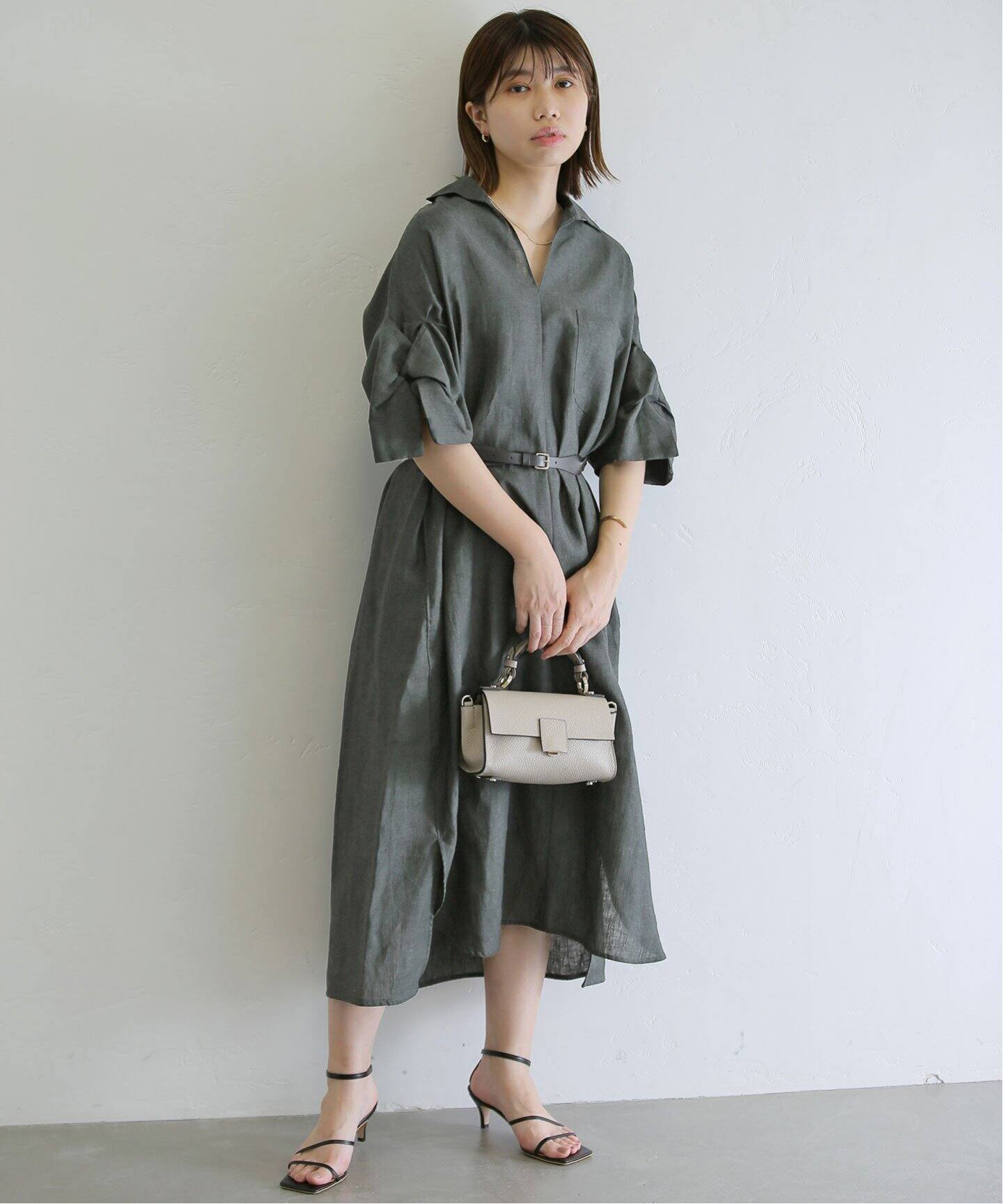 TICCA/ティッカ】リネンツイストスリーブワンピース（ワンピース）｜La  