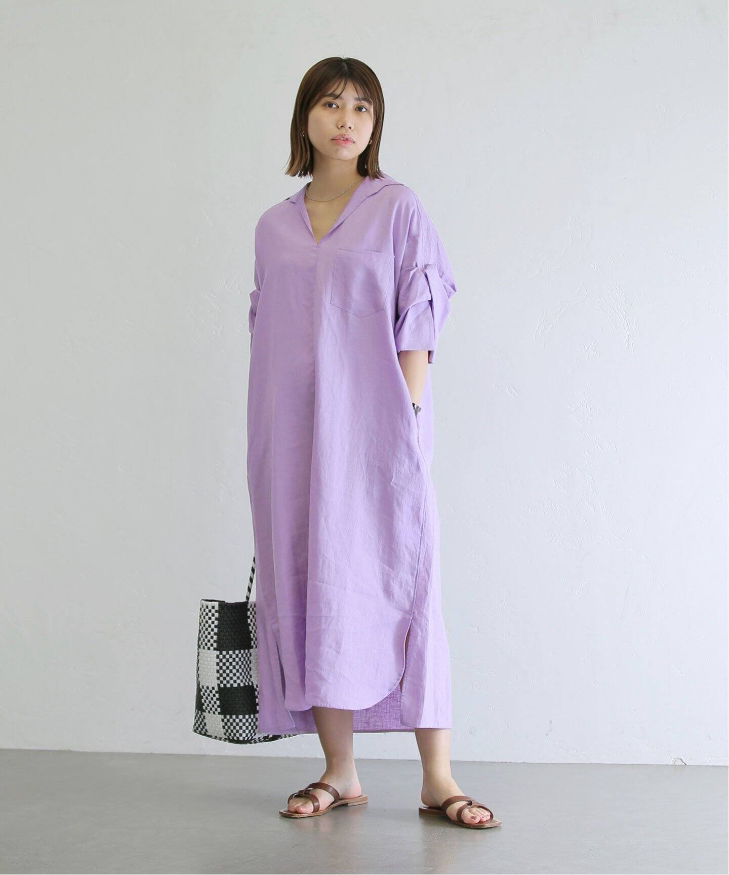 TICCA/ティッカ】リネンツイストスリーブワンピース（ワンピース）｜La  