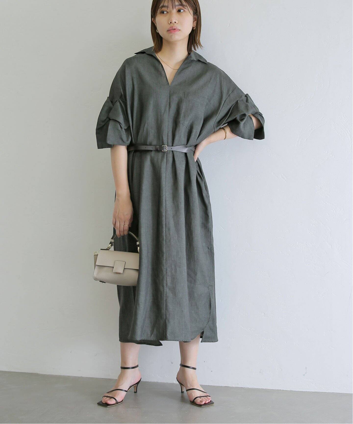 TICCA/ティッカ】リネンツイストスリーブワンピース（ワンピース）｜La  