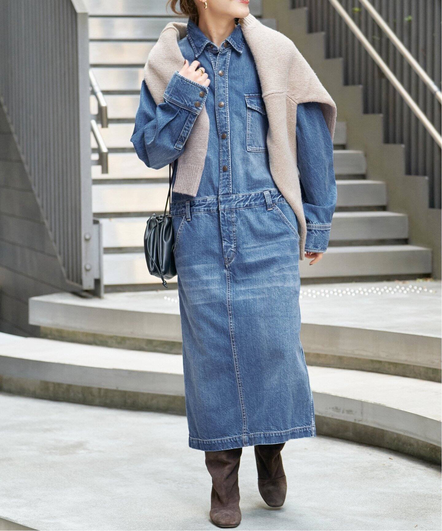 51/2 ONE-PIECE LINE DENIM（ワンピース）｜Spick and Span（スピック 