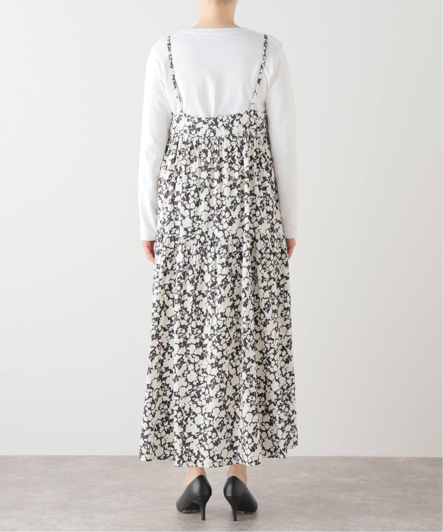 ツートーンフラワープリントキャミワンピース（ワンピース）｜Spick  