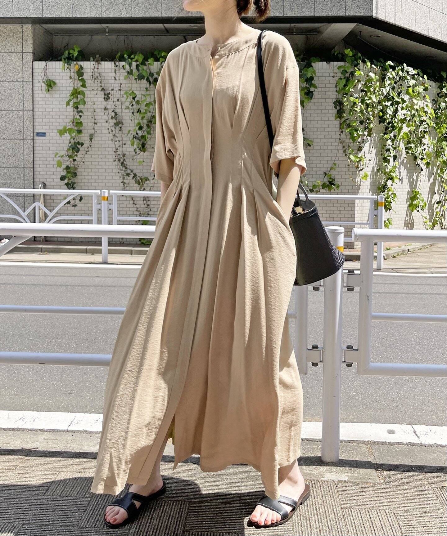 スパンドビーフィットフレアータックワンピース（ワンピース）｜Spick  