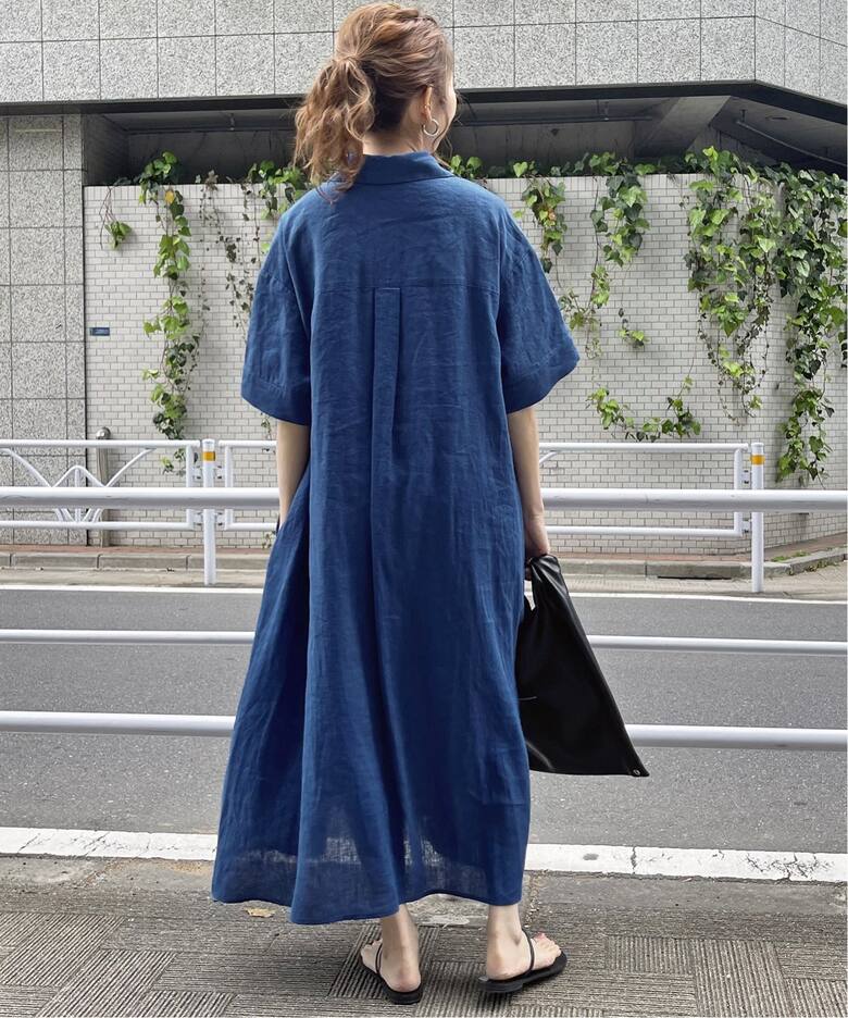 ウエストギャザーシャツワンピース（ワンピース）｜Spick and Span  