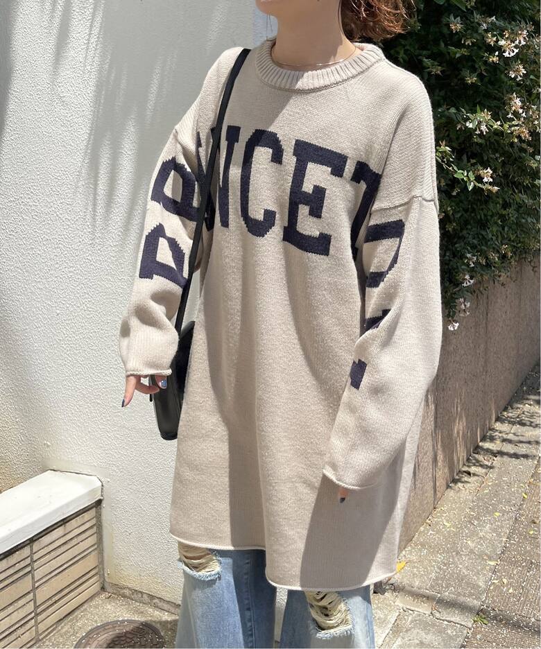 ≪追加≫ビッグロゴニットワンピース（ワンピース）｜Spick and Span 