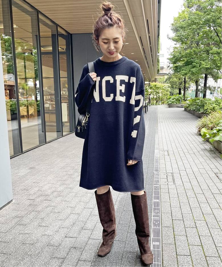 ≪追加≫ビッグロゴニットワンピース（ワンピース）｜Spick and Span 