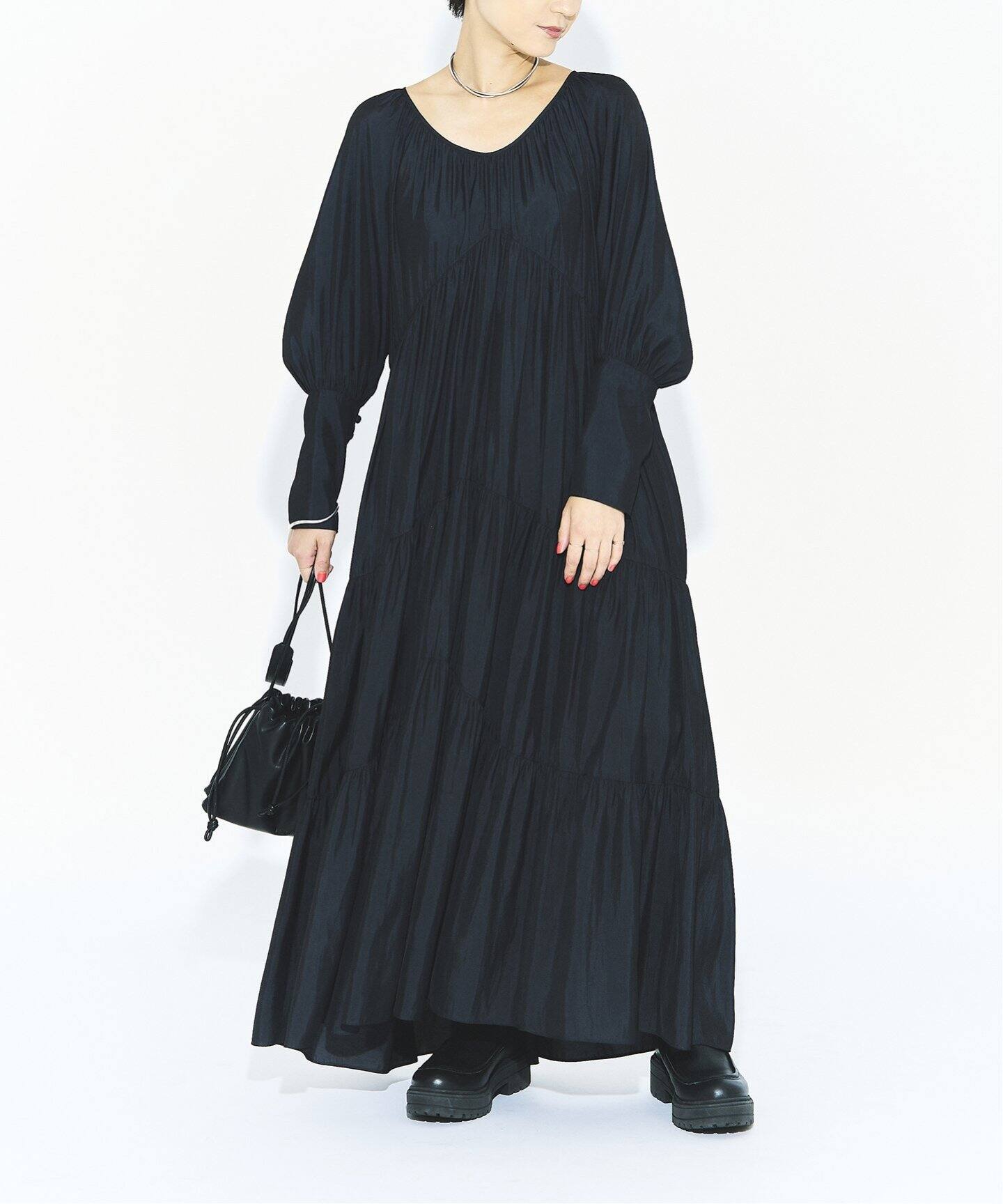 ビンテージ加工ロングワンピース（ワンピース）｜HARDY NOIR  