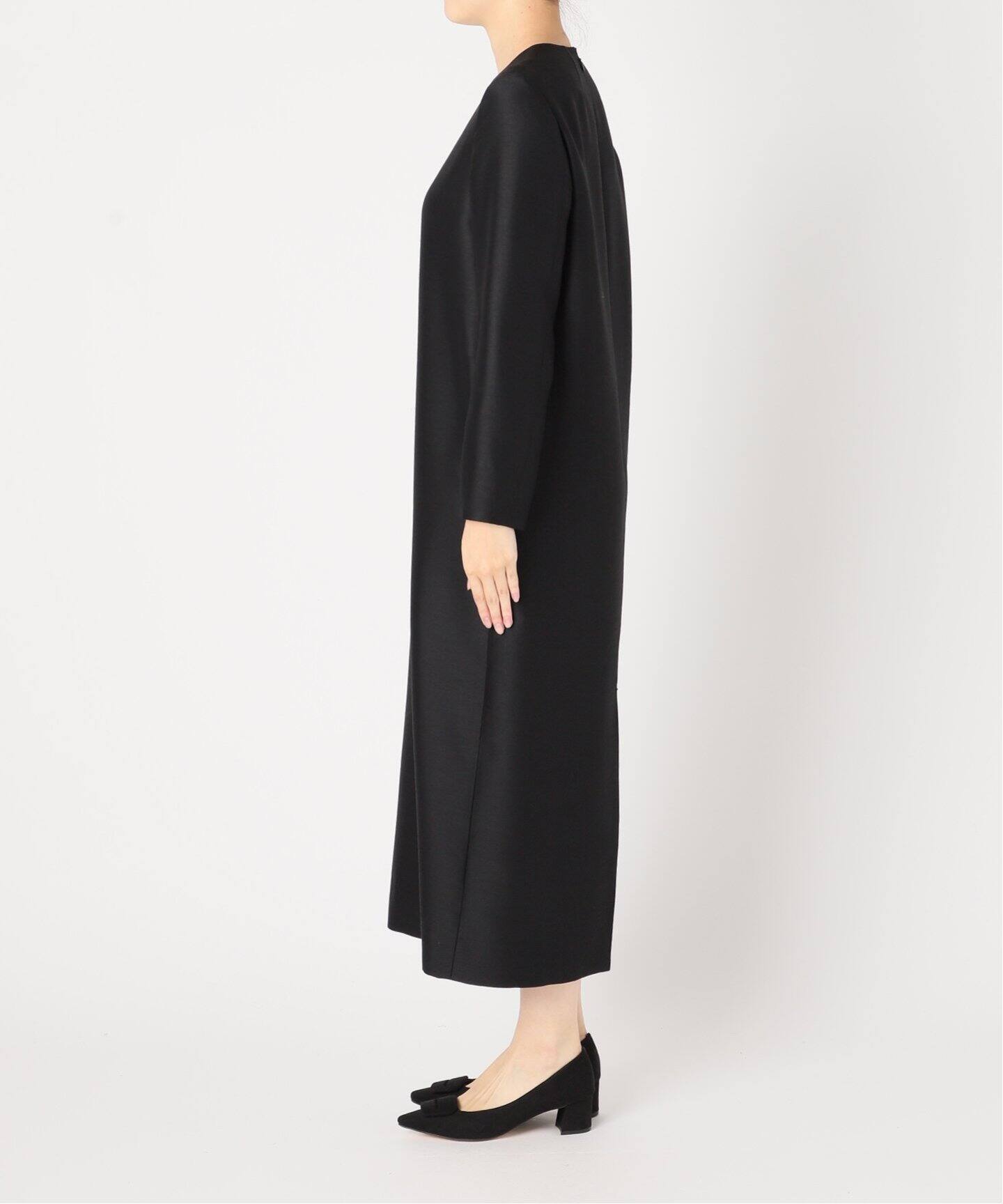 ウールシルクポプリンロングスリーブワンピース（ワンピース）｜HARDY  