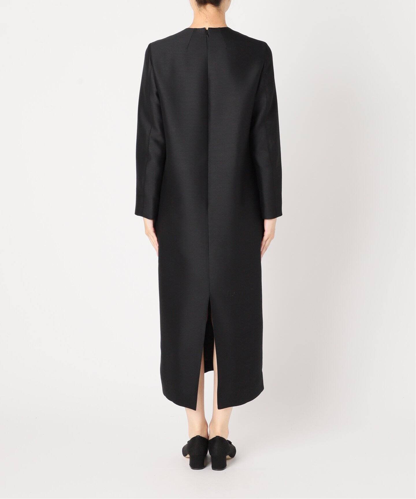 ウールシルクポプリンロングスリーブワンピース（ワンピース）｜HARDY  