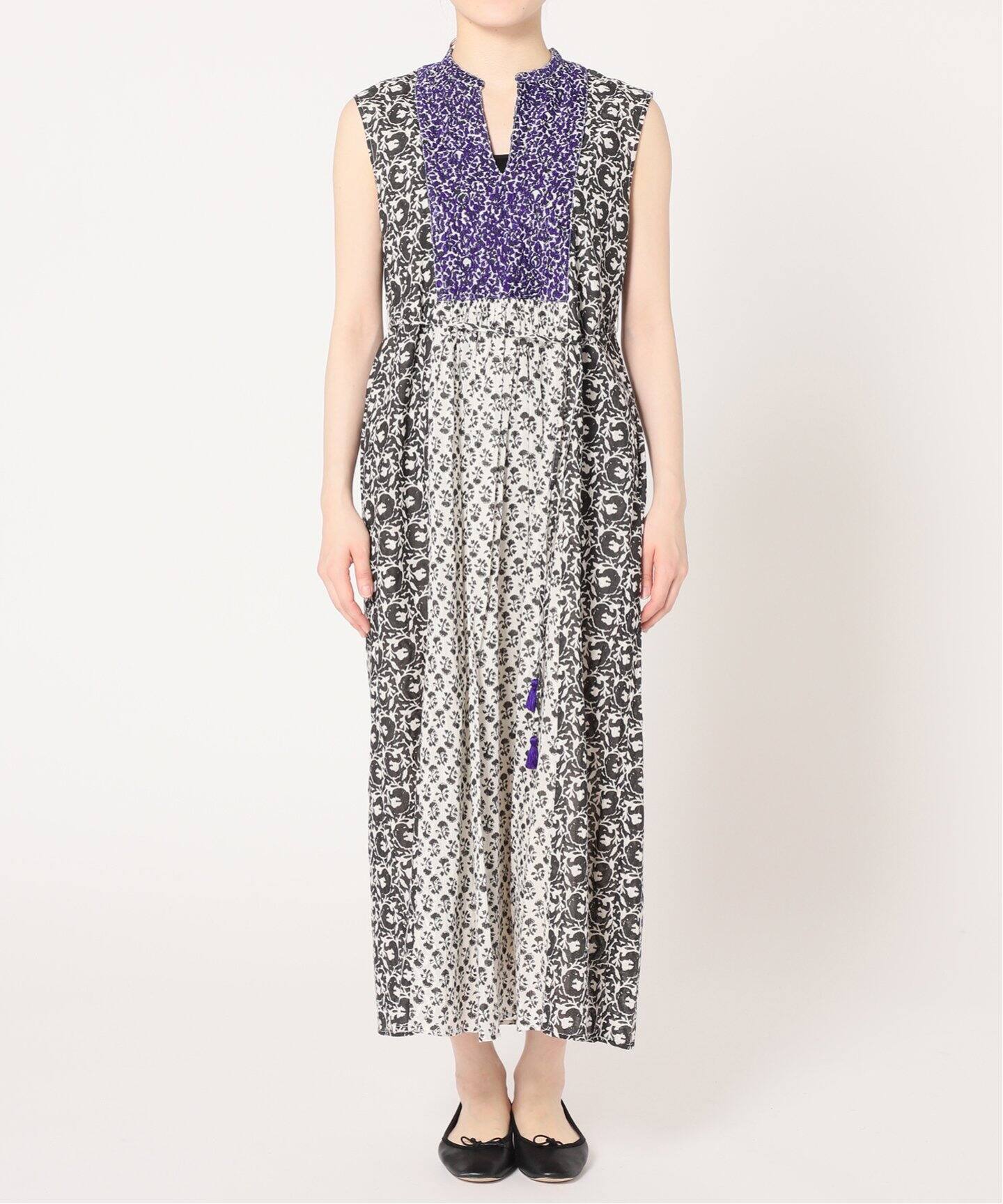 ne Quittez pas / ヌキテパ】COTTONJQD COMBI EMB DRESS（ワンピース 