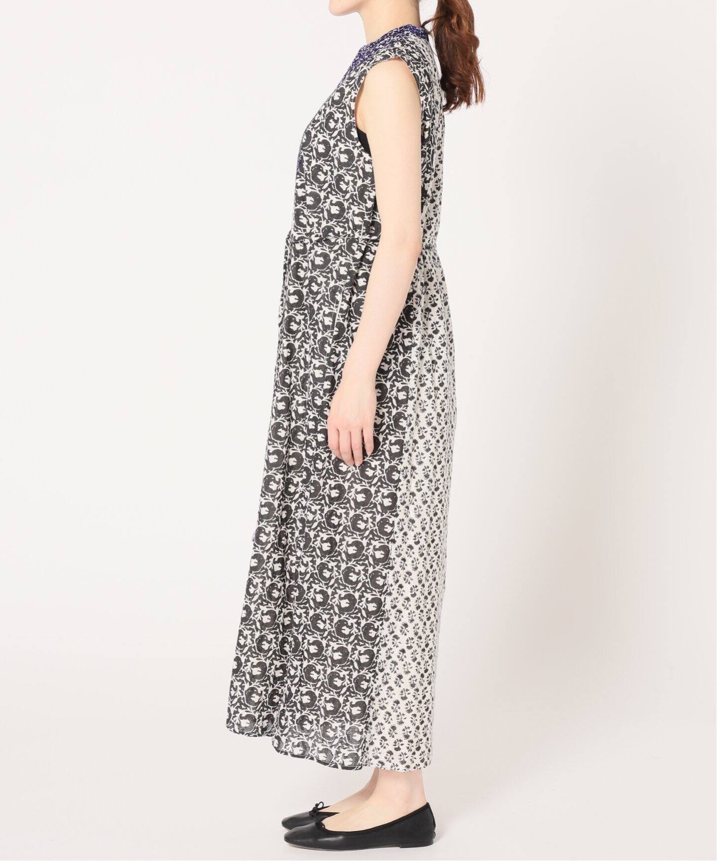 ne Quittez pas / ヌキテパ】COTTONJQD COMBI EMB DRESS（ワンピース 
