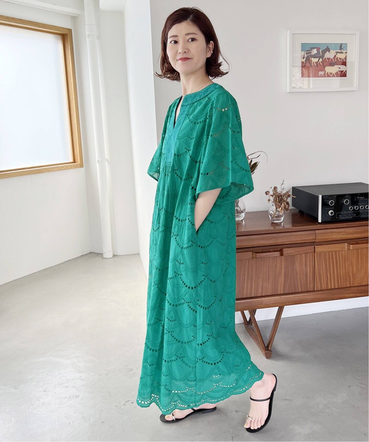 ne Quittez pas / ヌキテパ】COTTON VOILE DOT HEMLA（ワンピース  