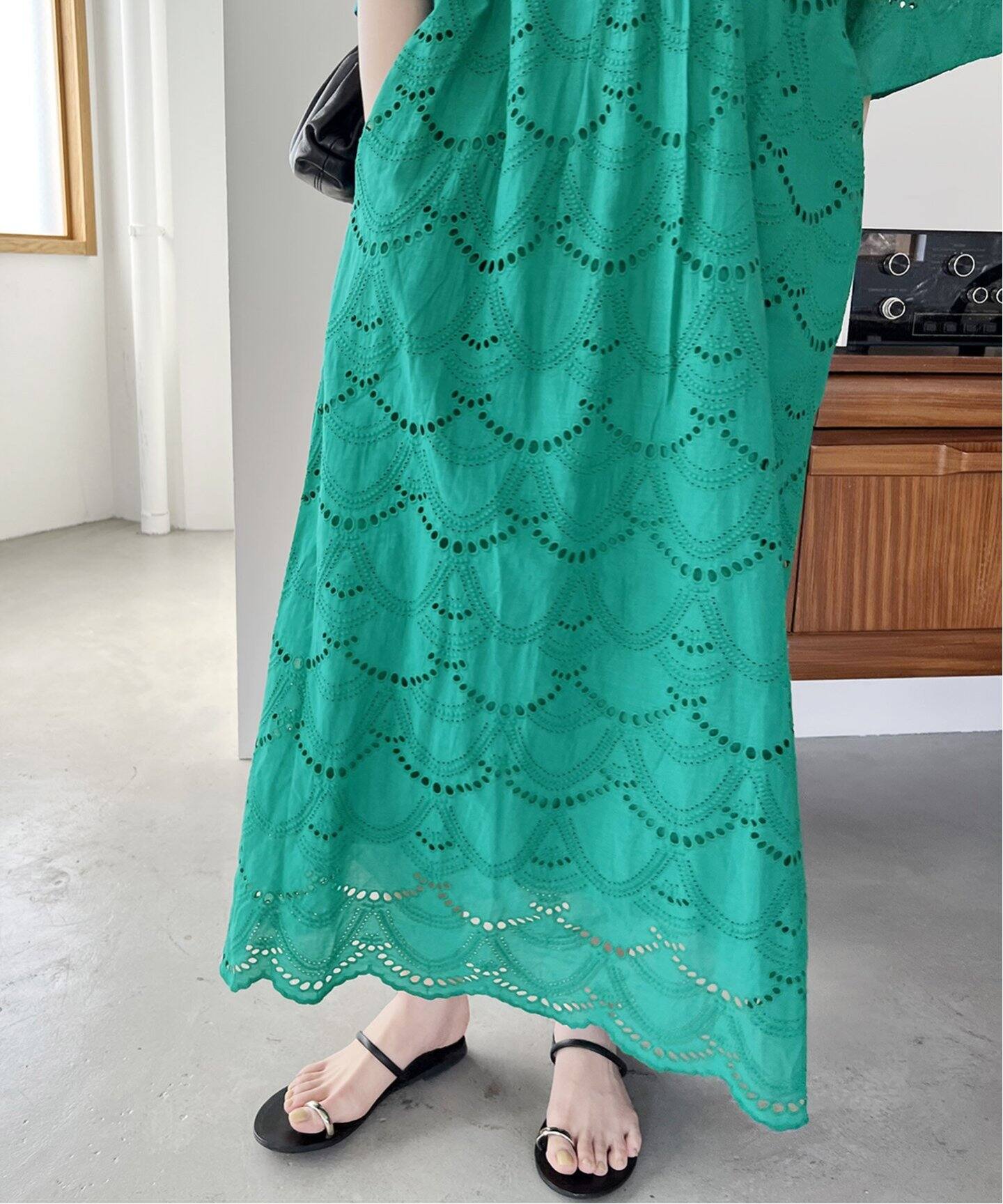 ne Quittez pas / ヌキテパ】COTTON VOILE DOT HEMLA（ワンピース 
