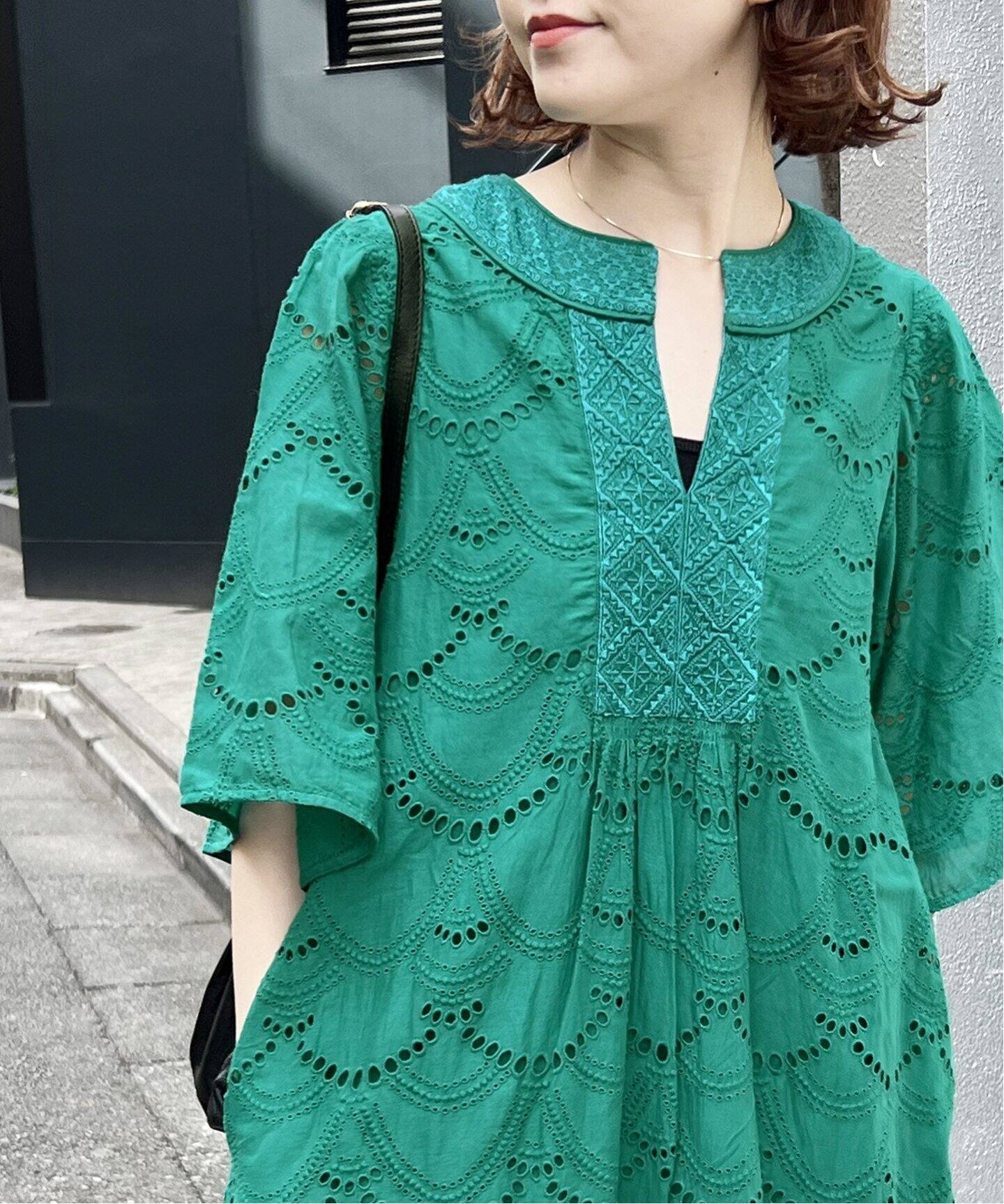 ne Quittez pas / ヌキテパ】COTTON VOILE DOT HEMLA（ワンピース 