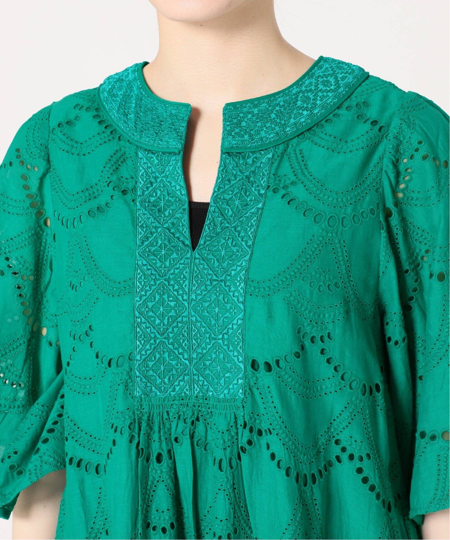 ne Quittez pas / ヌキテパ】COTTON VOILE DOT HEMLA（ワンピース 