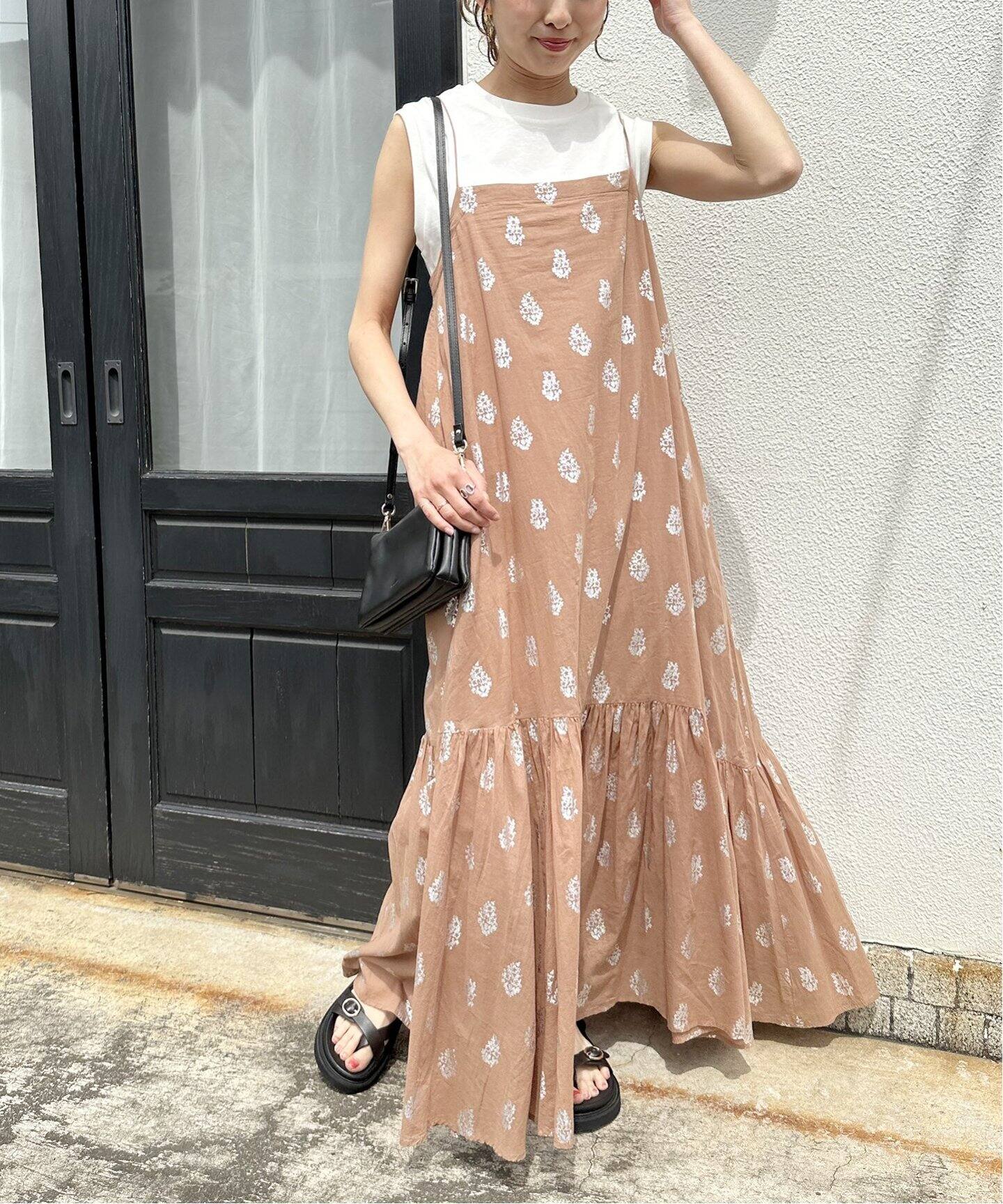 ne Quittez pas / ヌキテパ】COTTON VOILE FOIL FLOWERP（ワンピース 