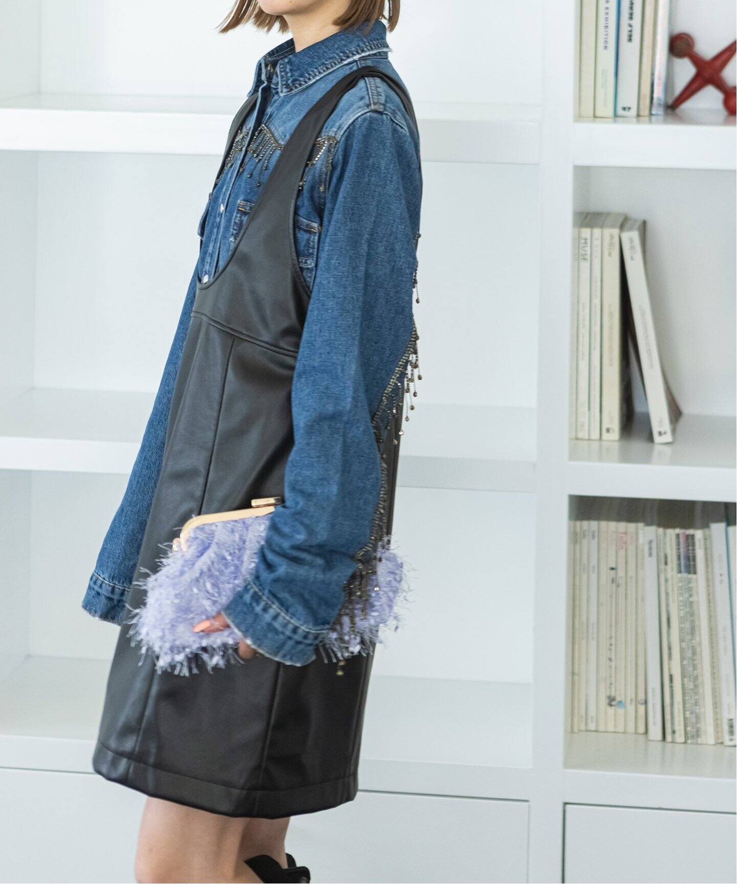 フェイク レザージャンスカ（ワンピース）｜U by SPICK&SPAN（ユー  