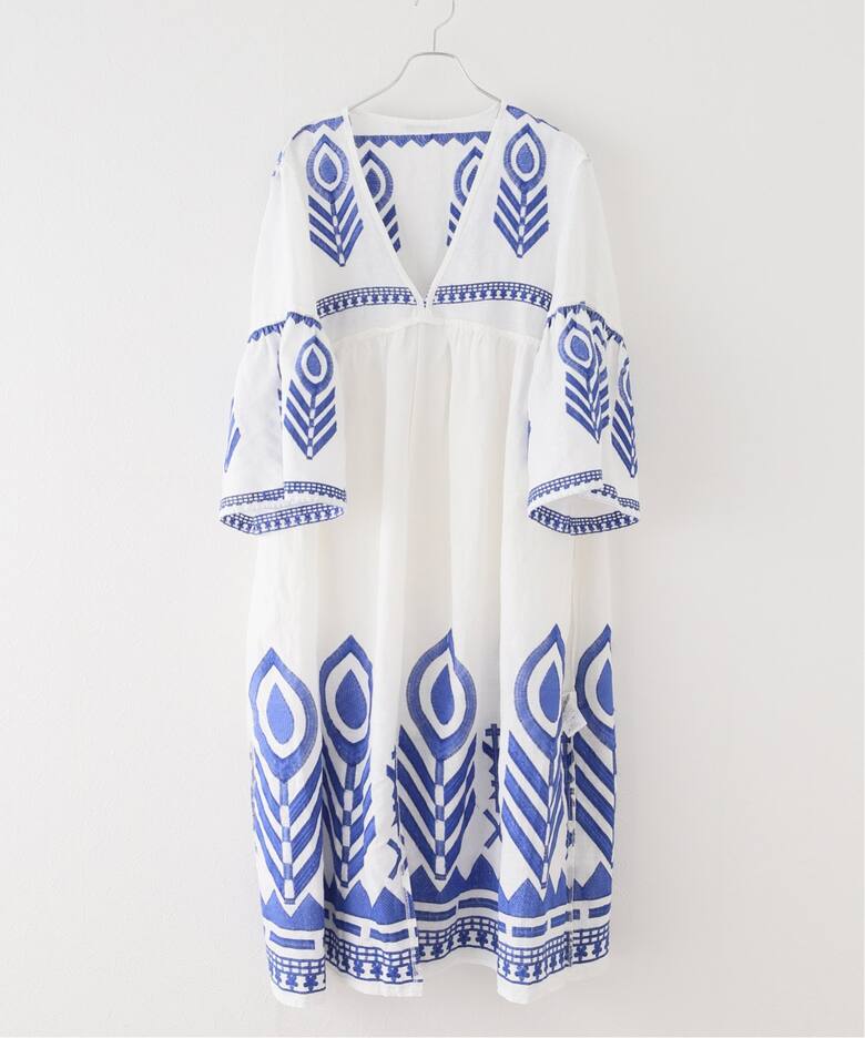 GREEK ARCHAIC KORI】エンブロイダリーリネンワンピース（ワンピース  