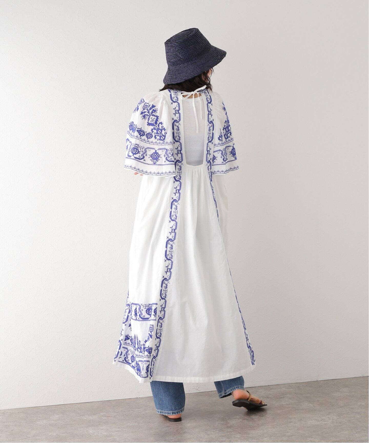 SARA MALLIKA/サラマリカ】コットンエンブロイダリーバックオープン  