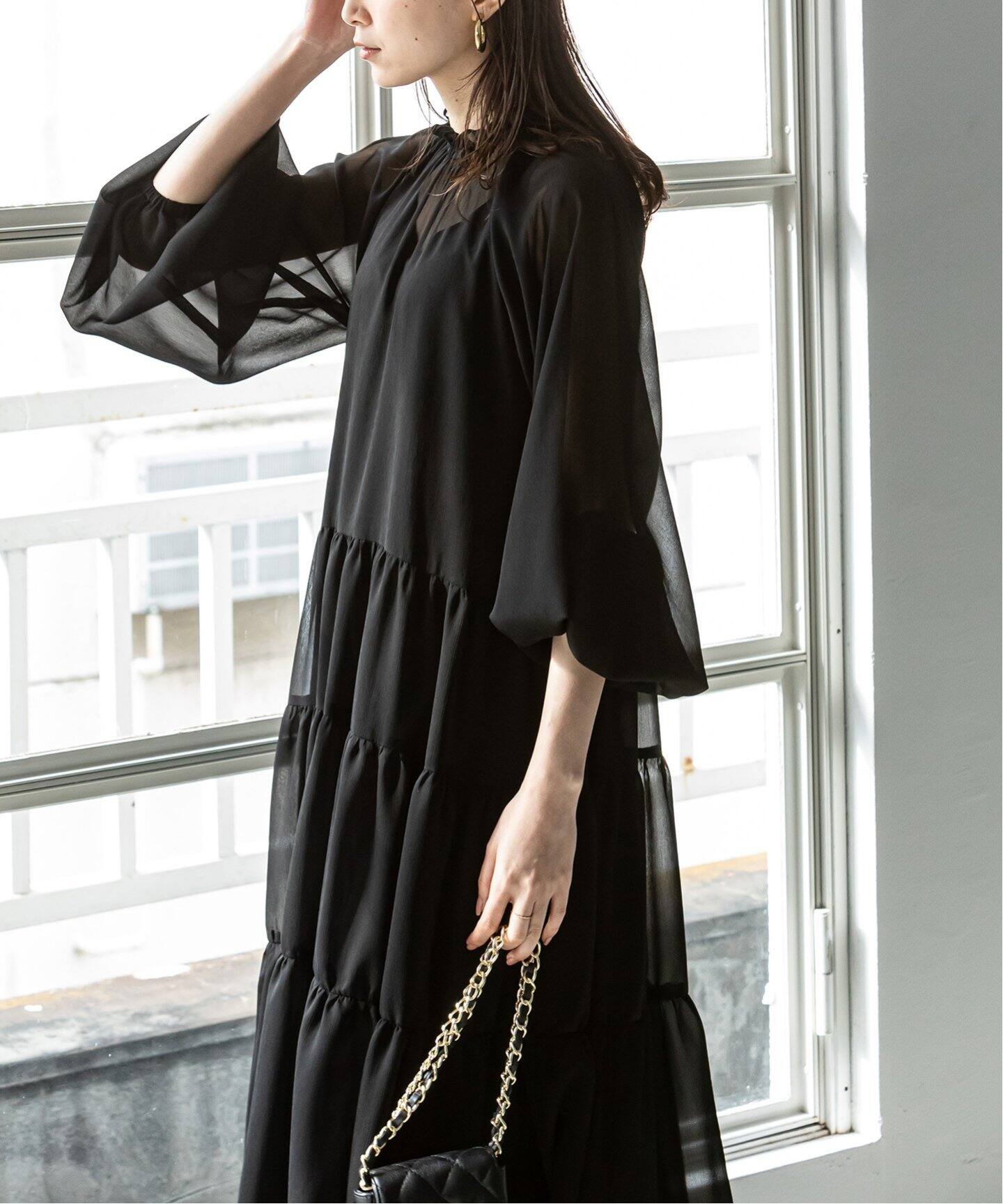 シアーシフォンティアードワンピース（ワンピース）｜NOBLE（ノーブル  