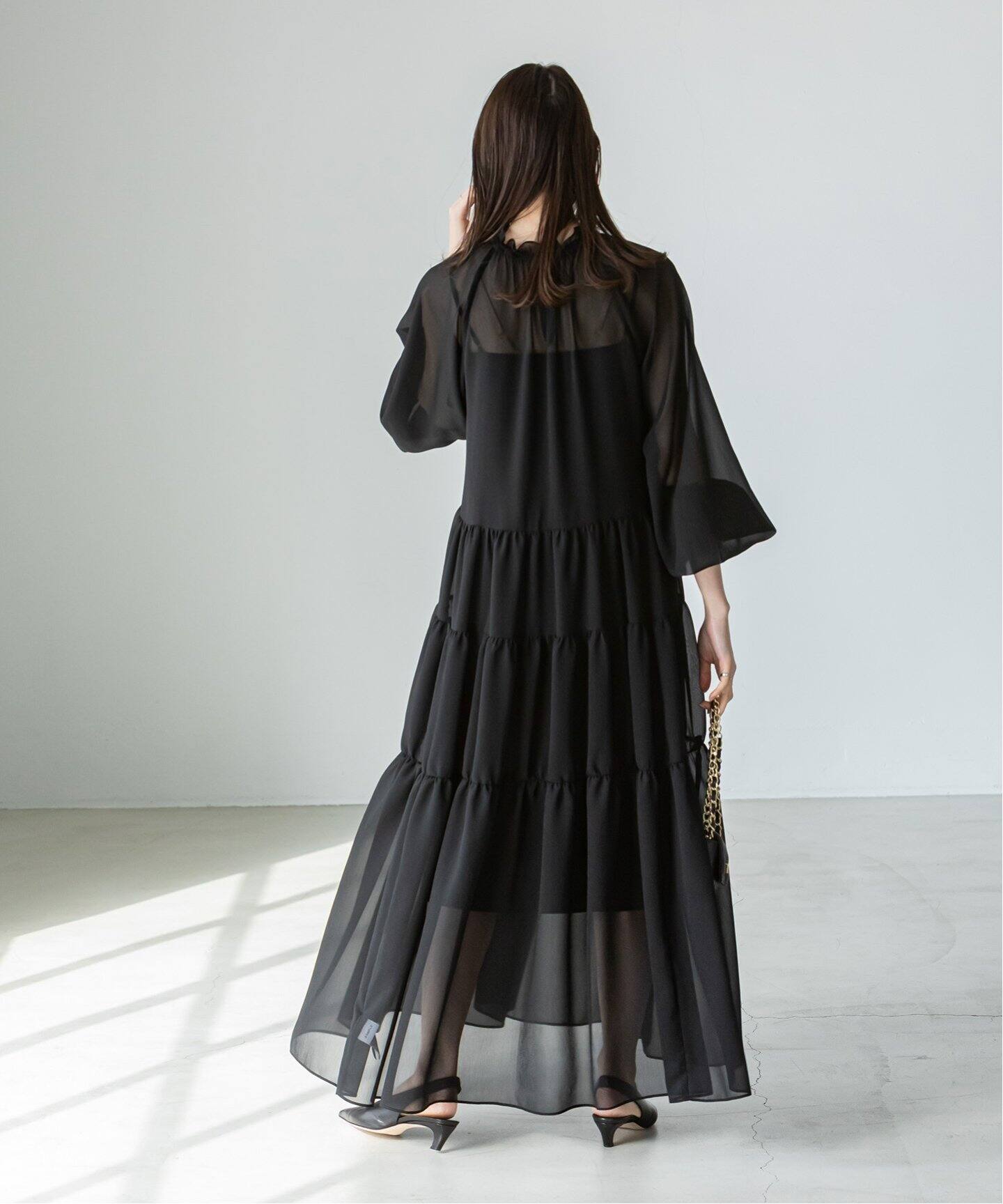 シアーシフォンティアードワンピース（ワンピース）｜NOBLE（ノーブル  