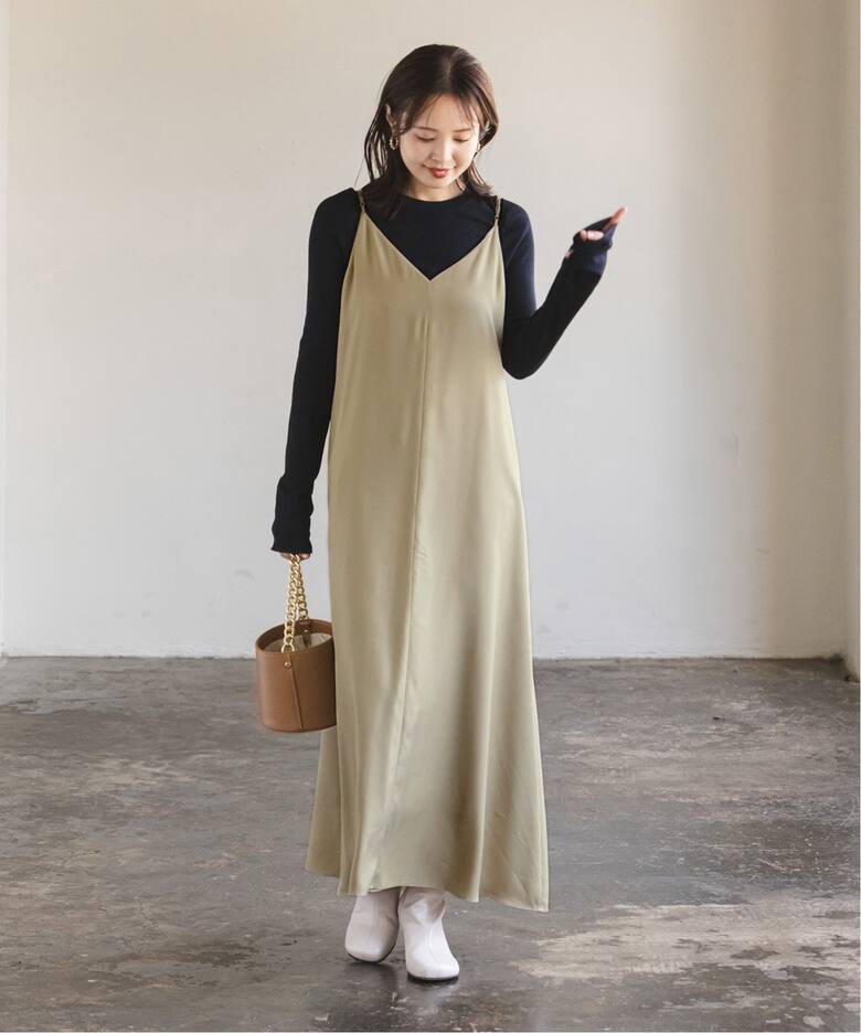 追加》ビンテージツイルコンフォータブルキャミワンピース（ワンピース  