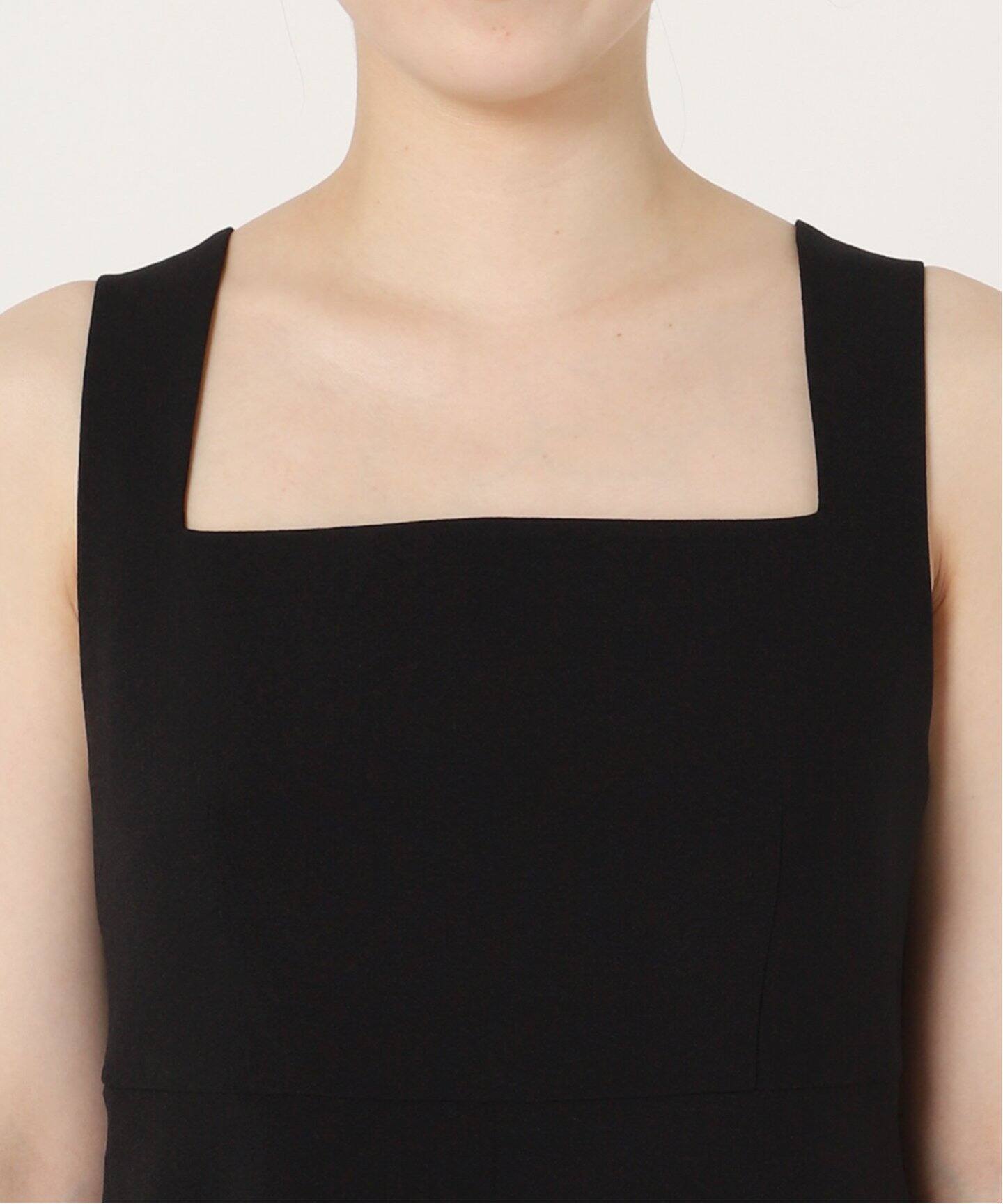 追加》スラブストレッチスクエアネックワンピース（ワンピース  