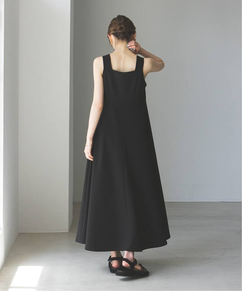 追加》スラブストレッチスクエアネックワンピース（ワンピース  