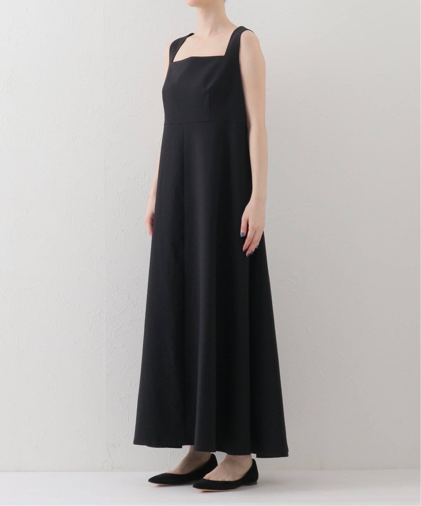 追加》スラブストレッチスクエアネックワンピース（ワンピース  